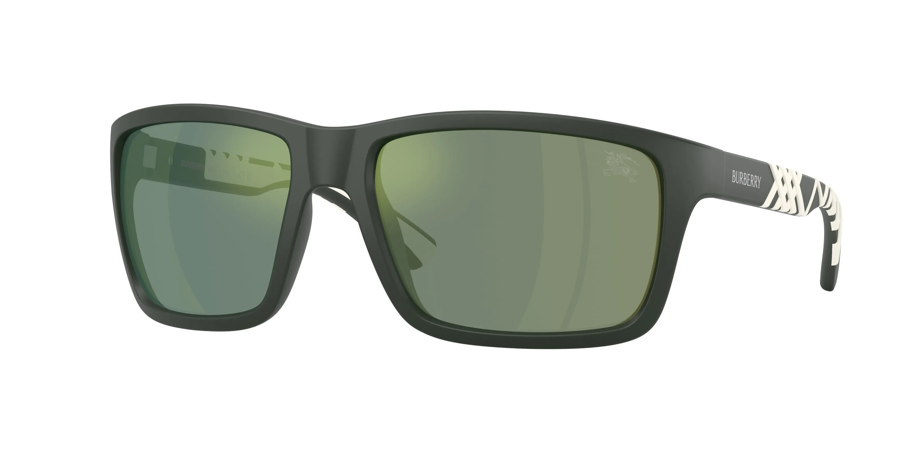 Burberry BE4483 42326R Occhiali da sole Iniettato Verde Verde Squadrata Normale - immagine 1