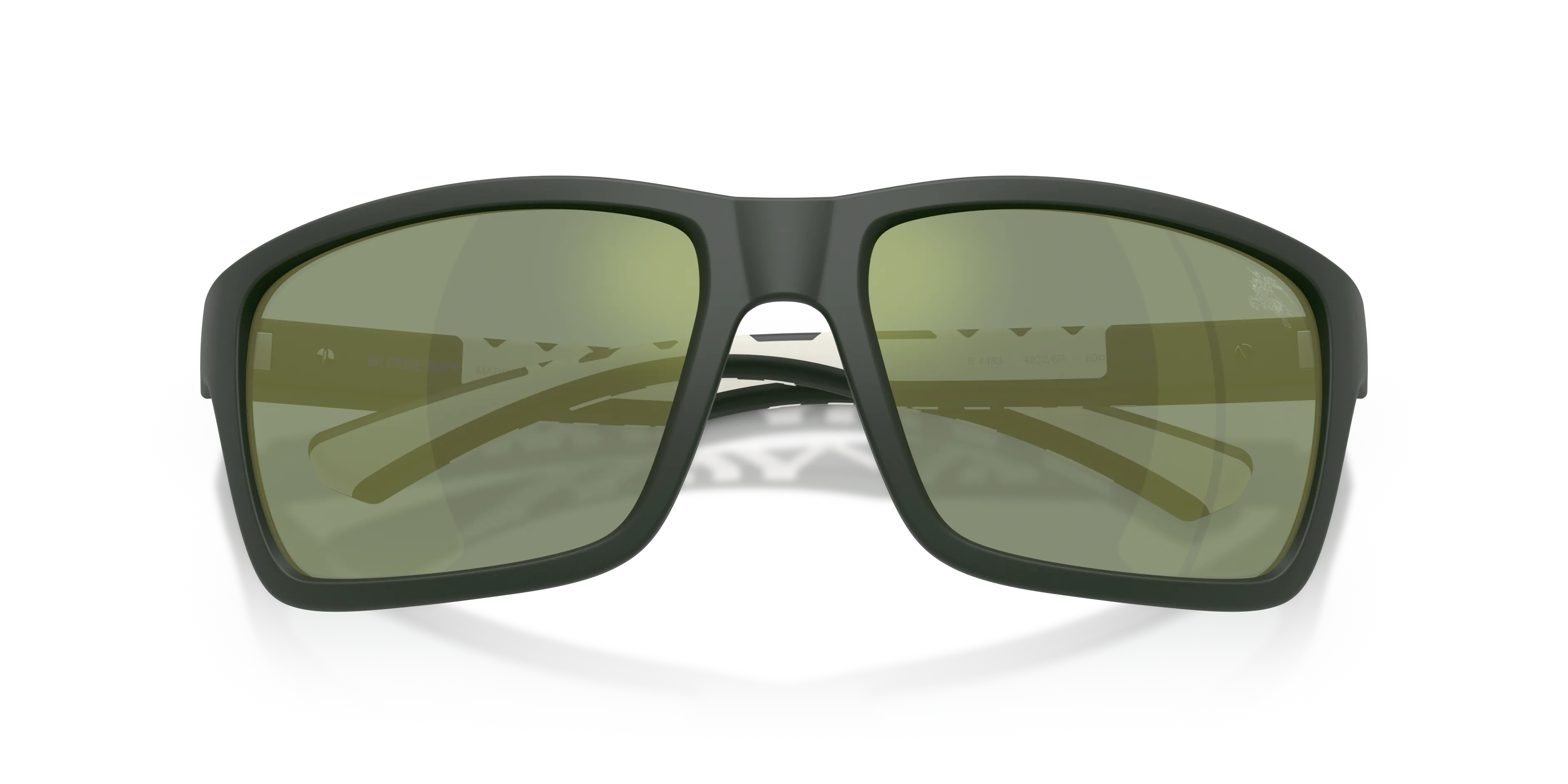 Burberry BE4483 42326R Occhiali da sole Iniettato Verde Verde Squadrata Normale - immagine 2