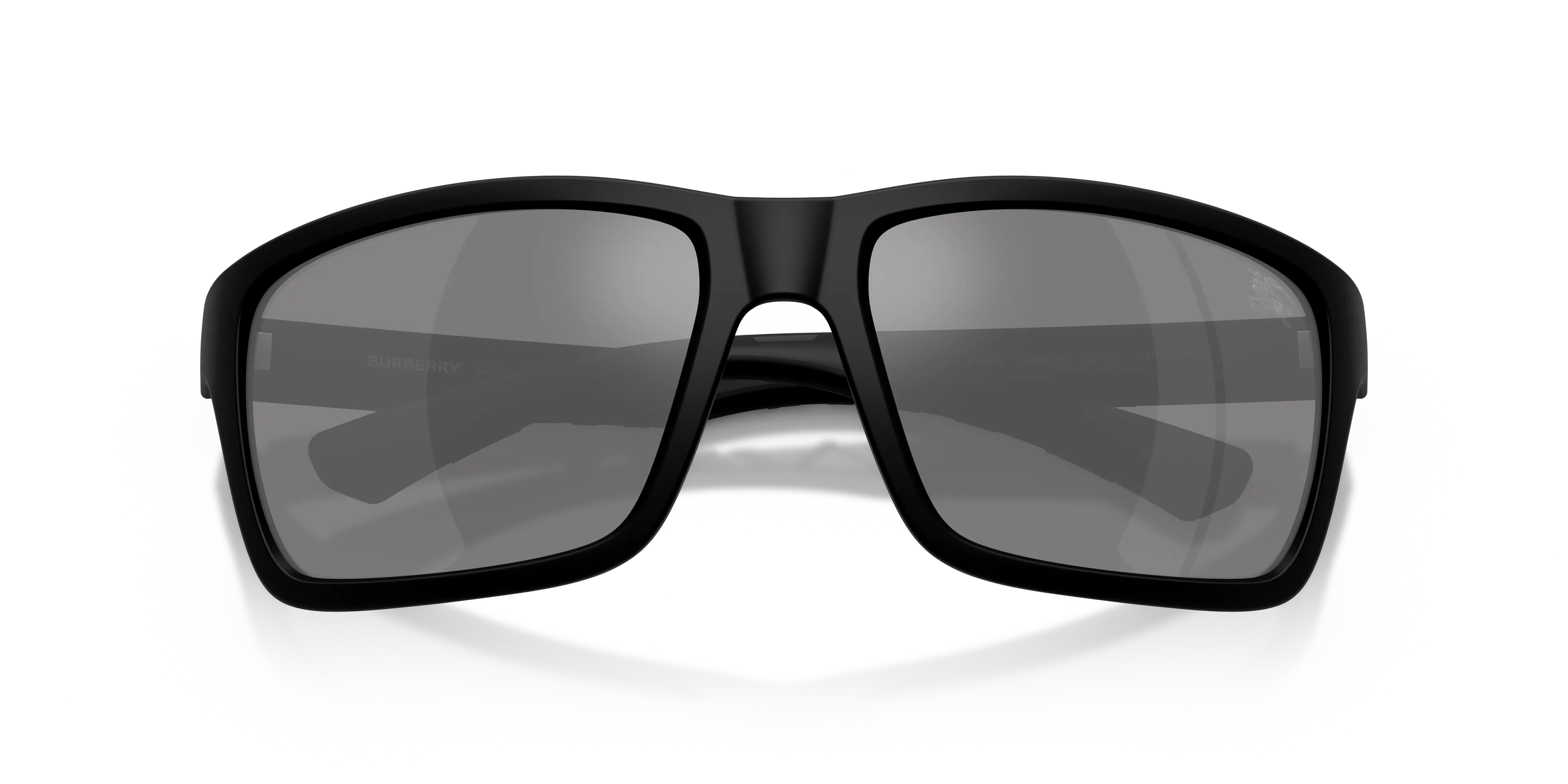 Burberry BE4483 34646G Occhiali da sole Iniettato Nero Grigio Squadrata Normale - immagine 2