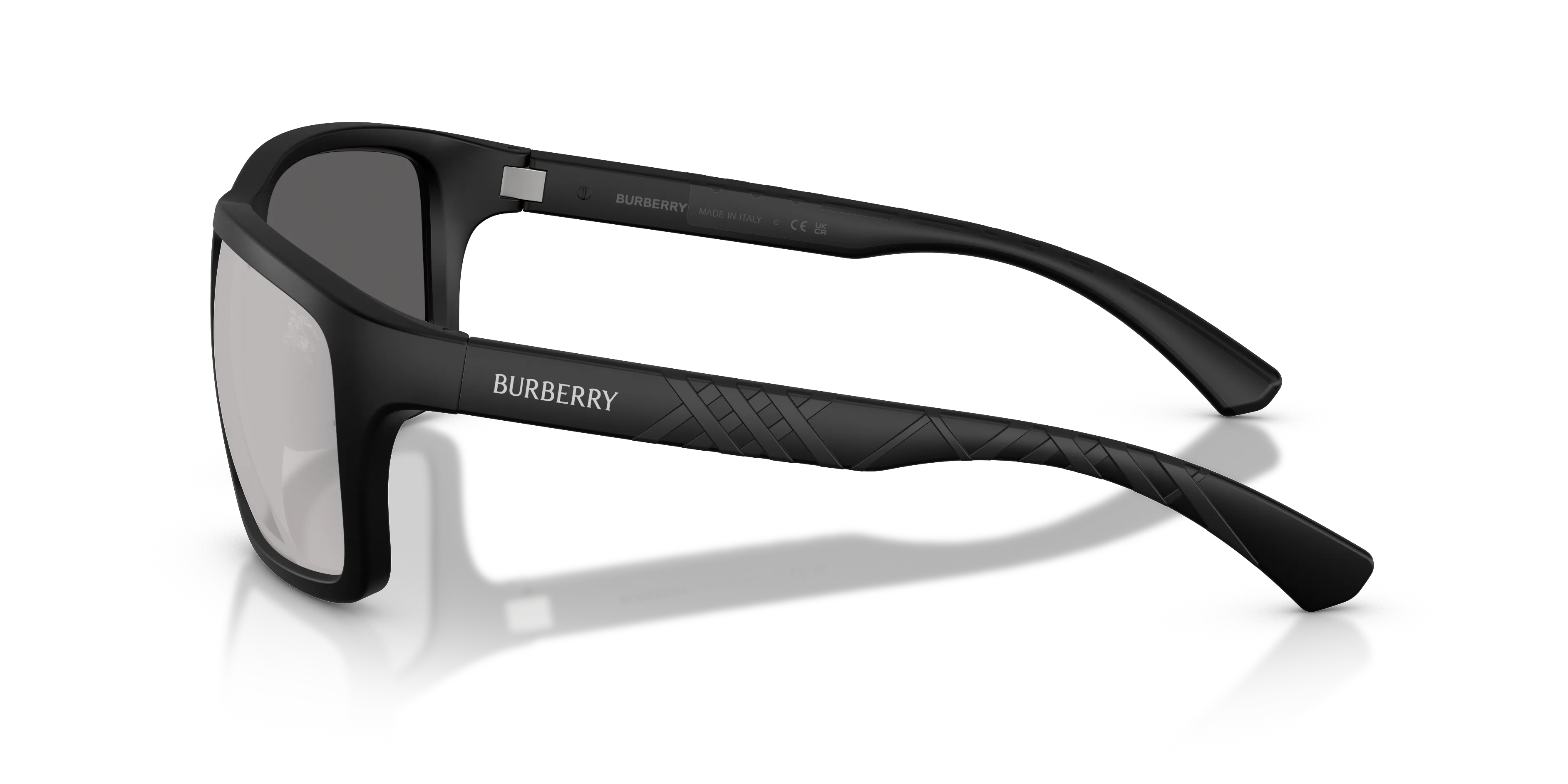 Burberry BE4483 34646G Occhiali da sole Iniettato Nero Grigio Squadrata Normale - immagine 4