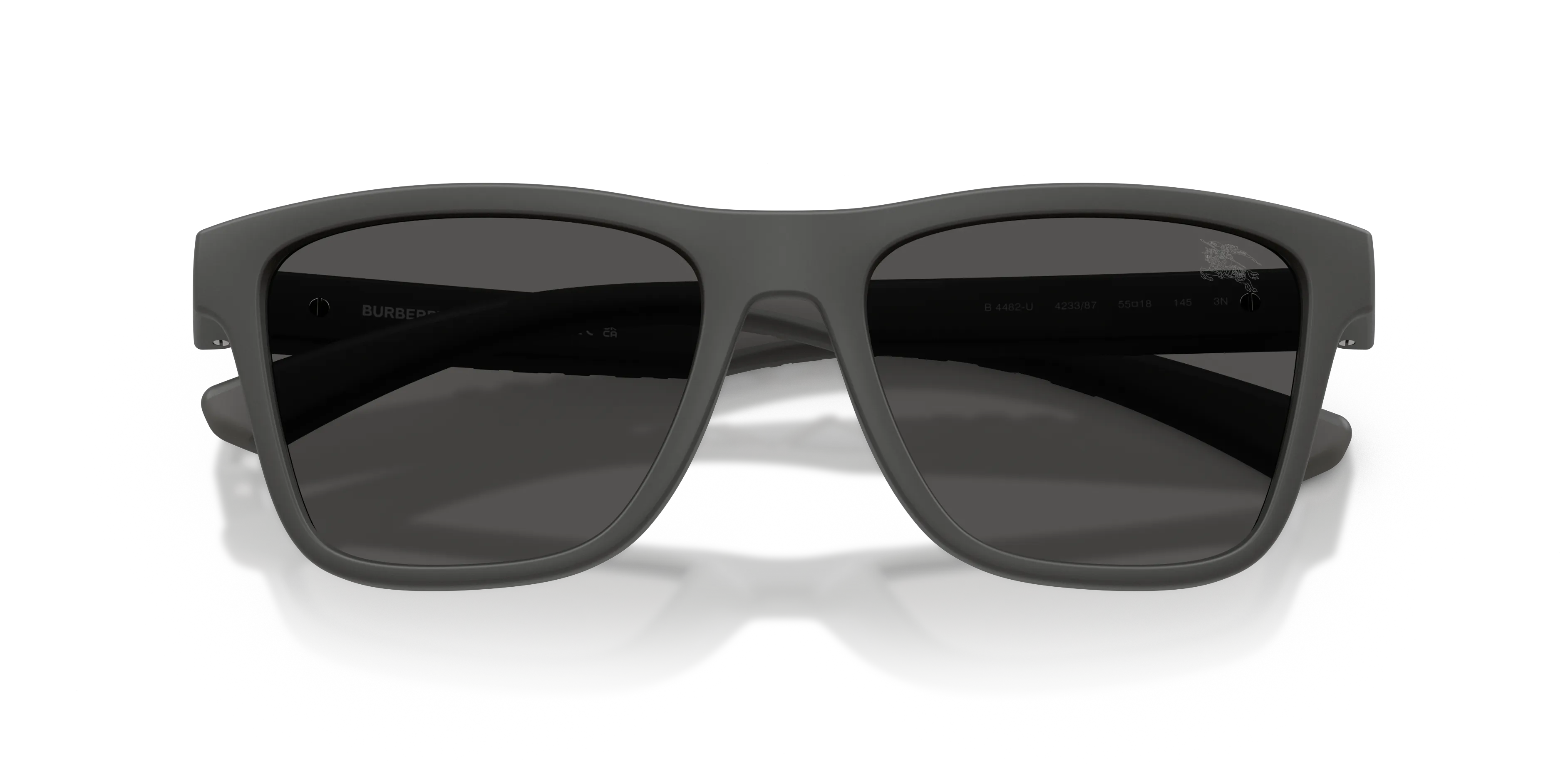 Burberry BE4482U 423387 Occhiali da sole Iniettato Grigio Grigio Squadrata Normale - immagine 2