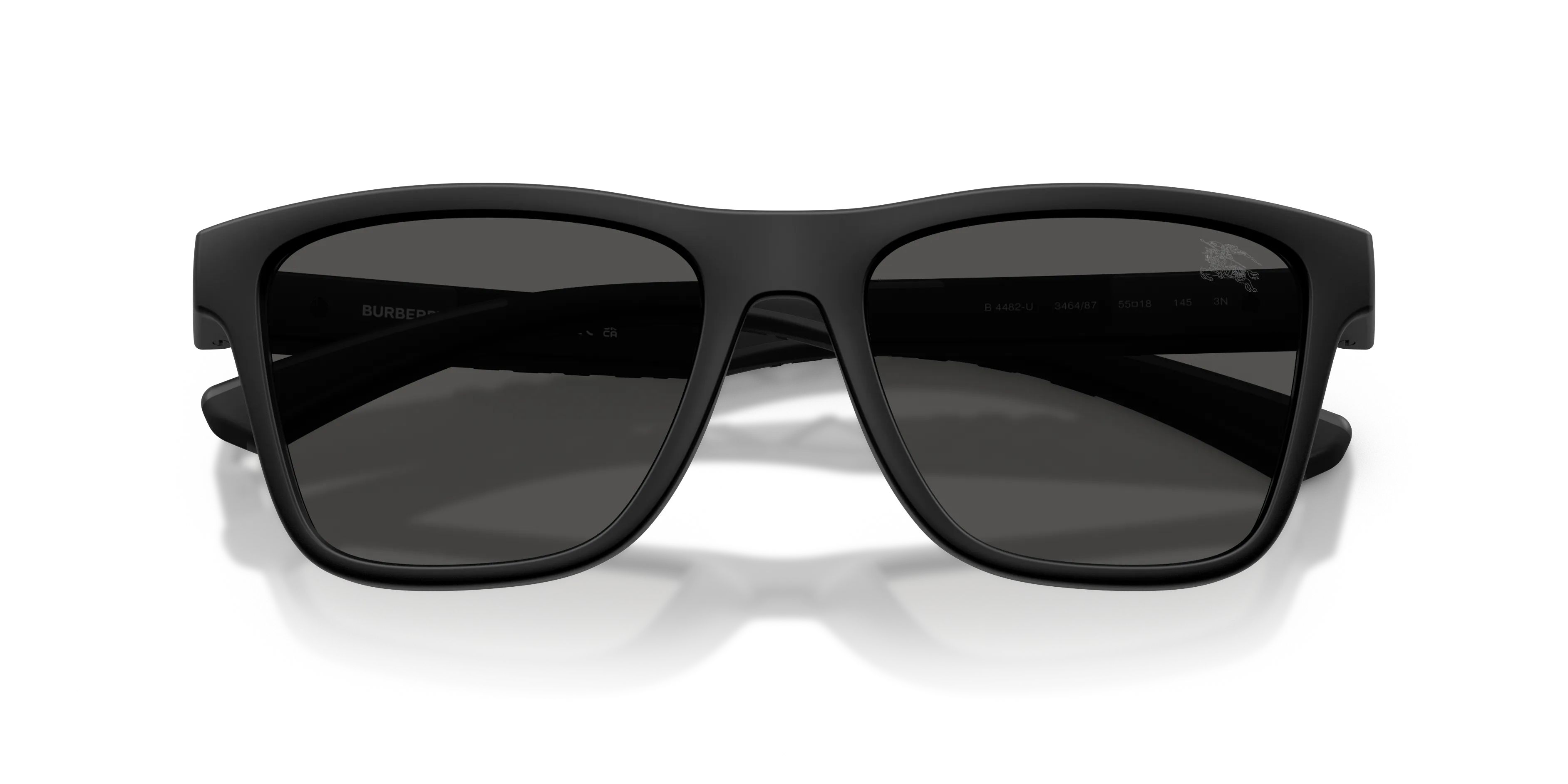 Burberry BE4482U 346487 Occhiali da sole Iniettato Nero Grigio Squadrata Normale - immagine 2