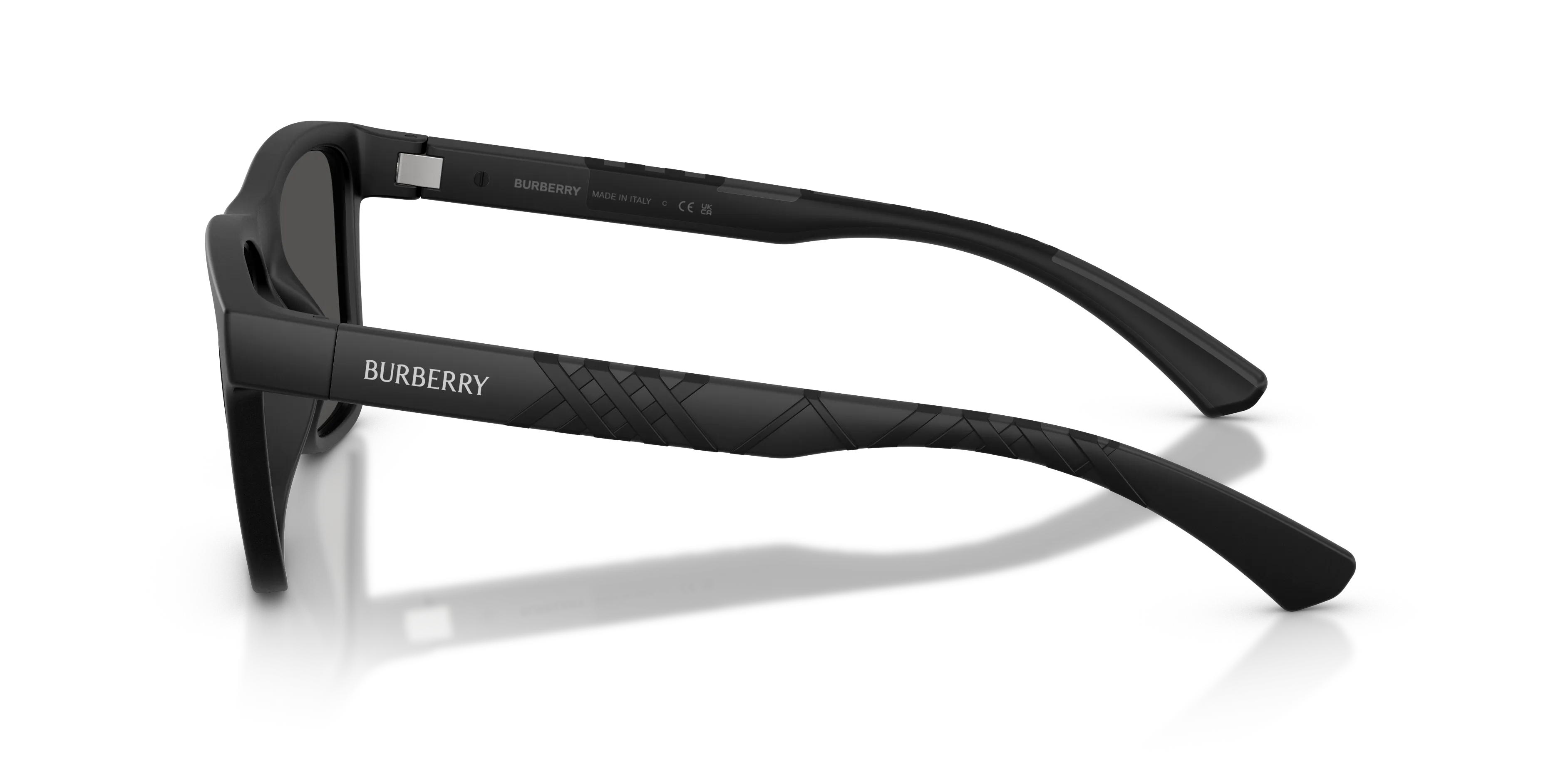 Burberry BE4482U 346487 Occhiali da sole Iniettato Nero Grigio Squadrata Normale - immagine 4