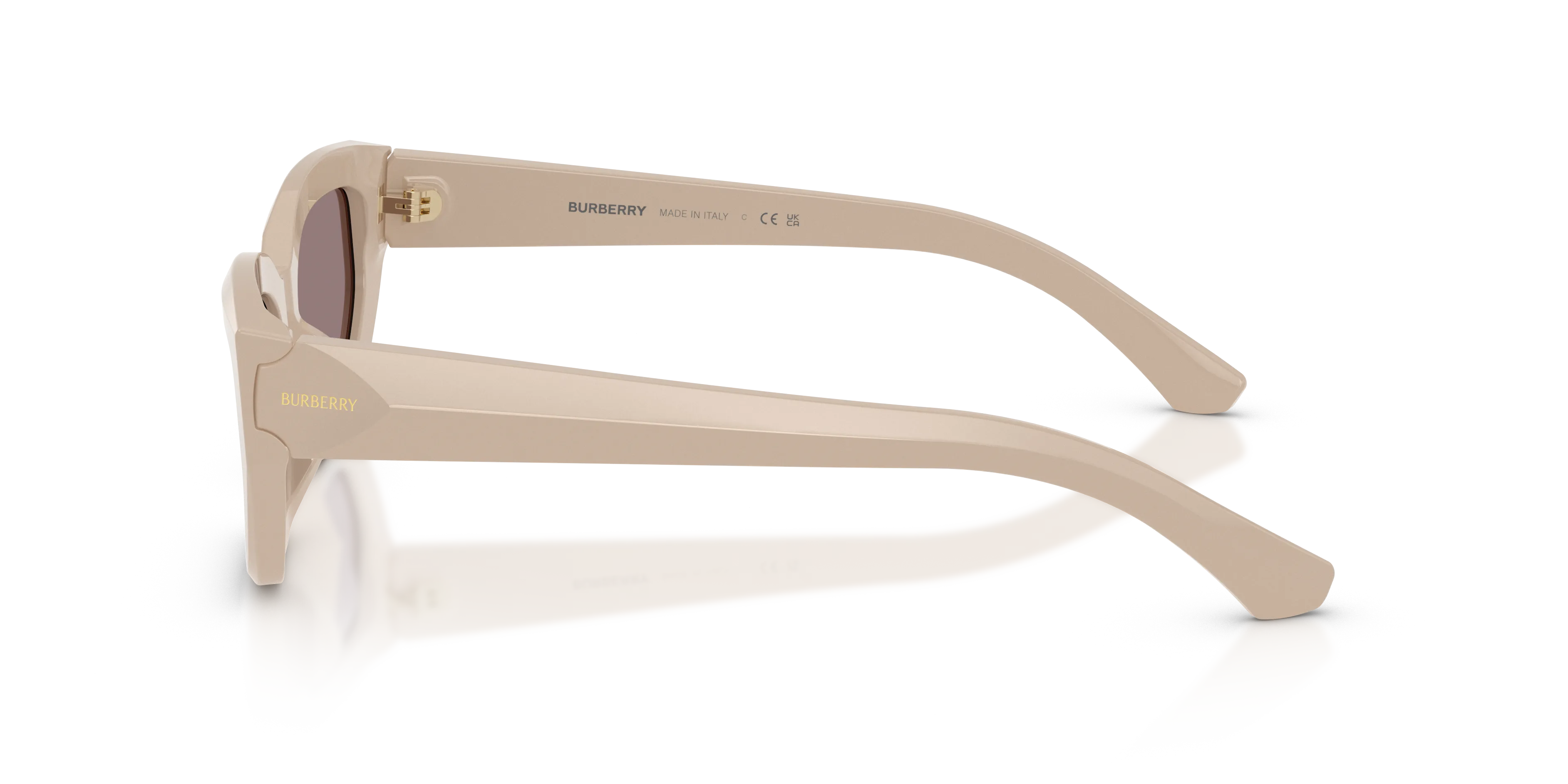 Burberry BE4463D 42447N Occhiali da sole Acetato Beige Viola Cat Eye Normale - immagine 4