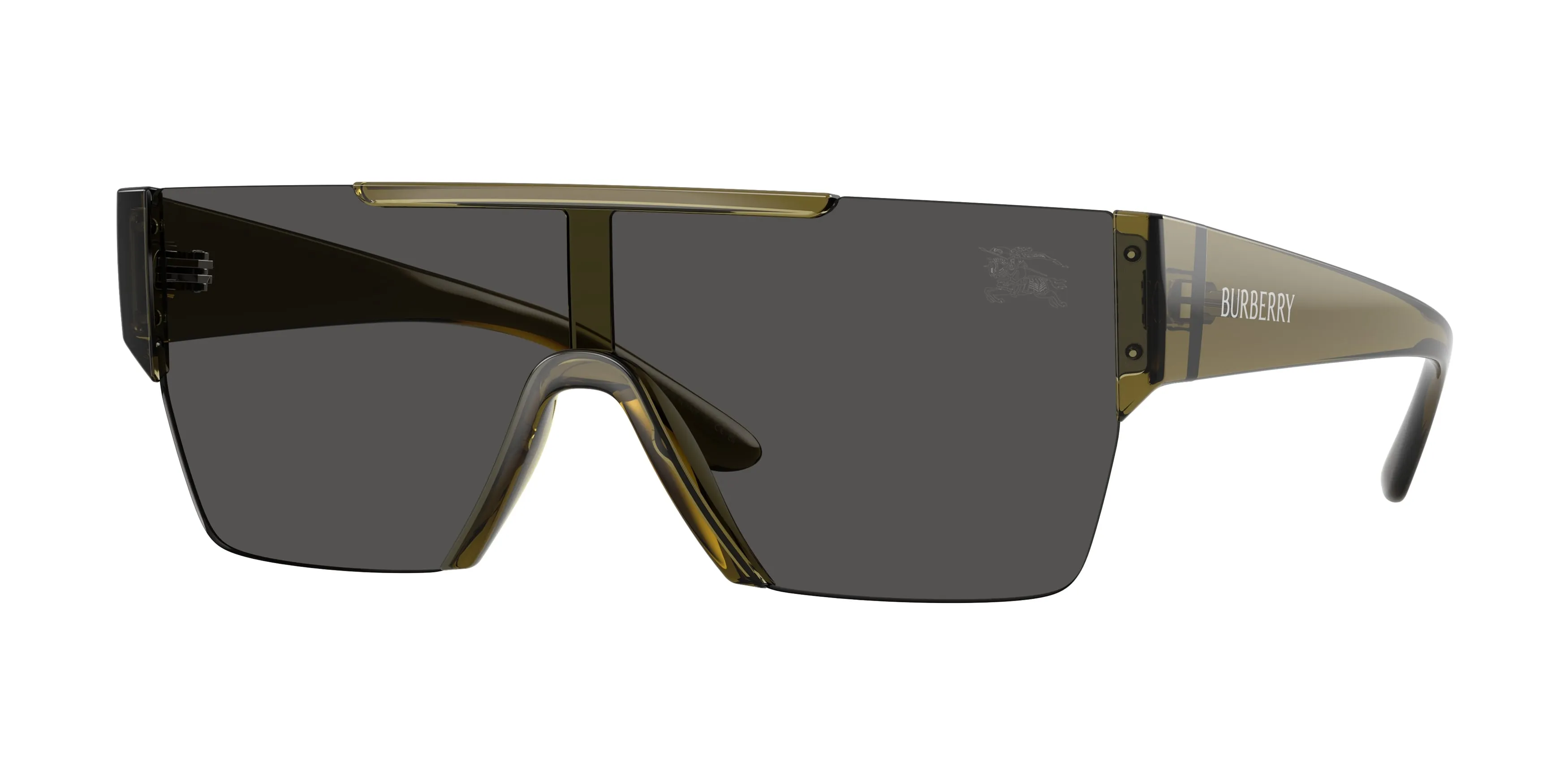 Burberry BE4291 424687 Occhiali da sole Nylon Verde Grigio Squadrata Normale - immagine 1