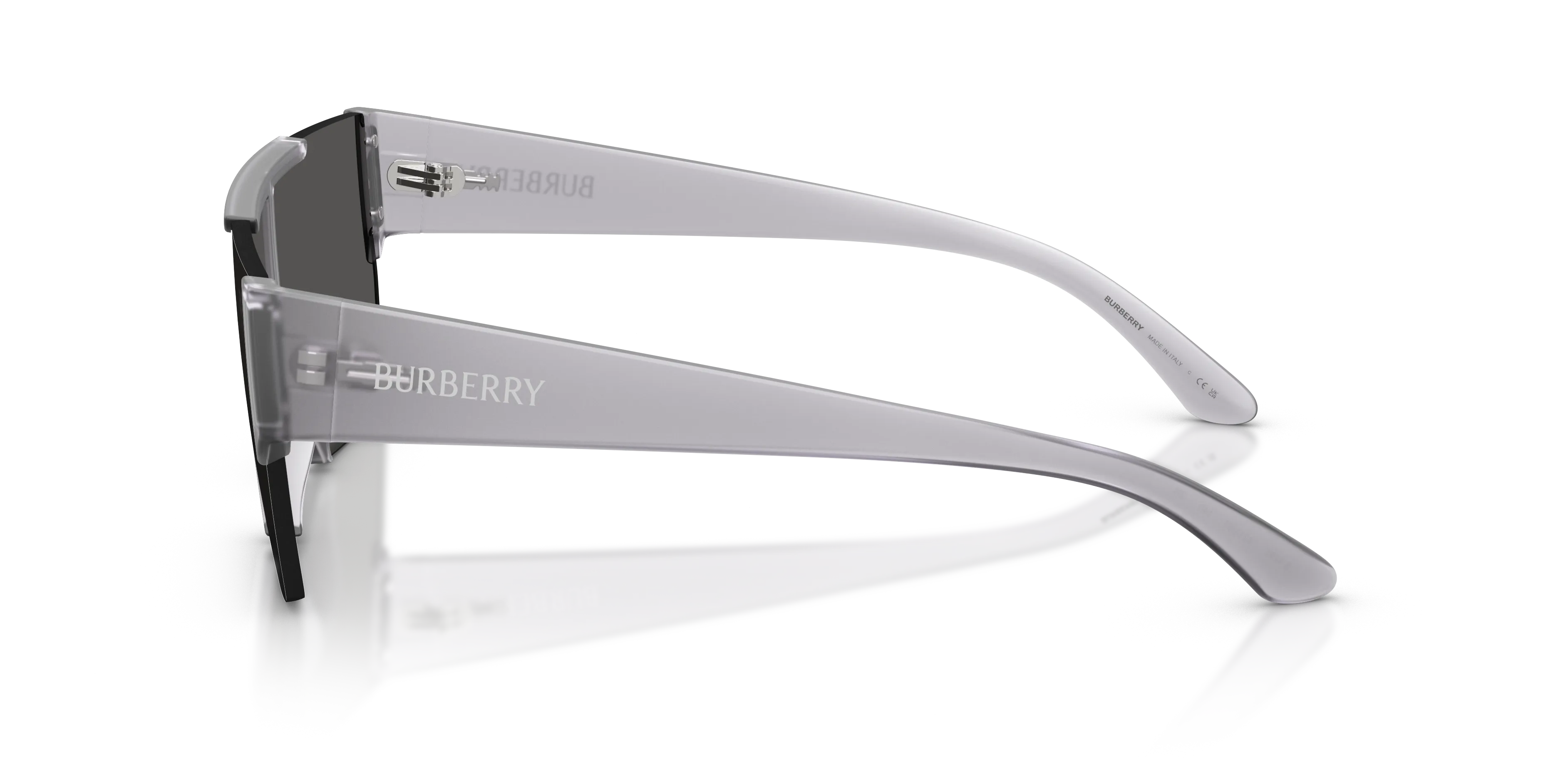 Burberry BE4291 421387 Occhiali da sole Nylon Grigio Grigio Squadrata Normale - immagine 4
