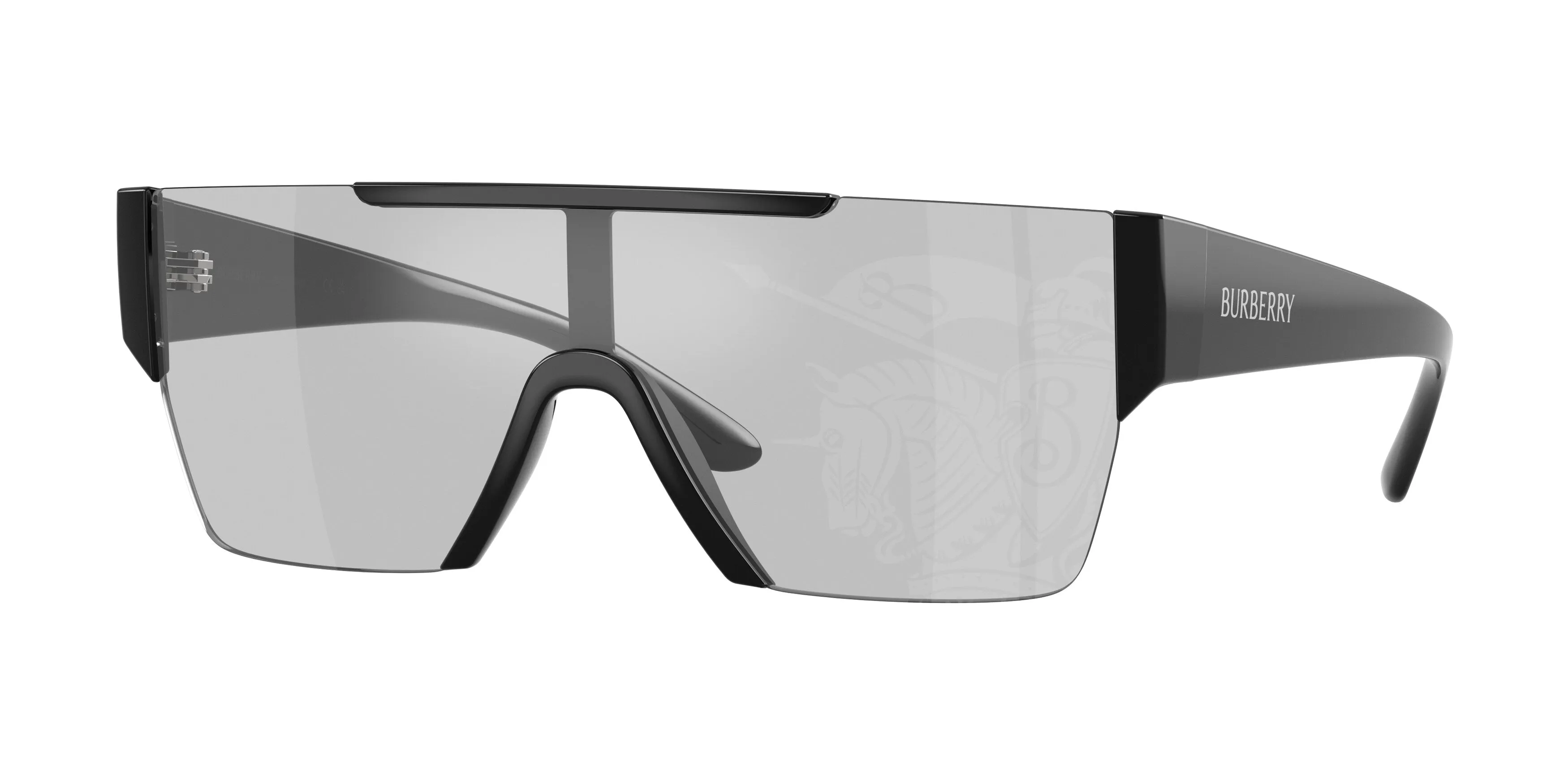 Burberry BE4291 300169 Occhiali da sole Nylon Nero Grigio Squadrata Normale - immagine 1