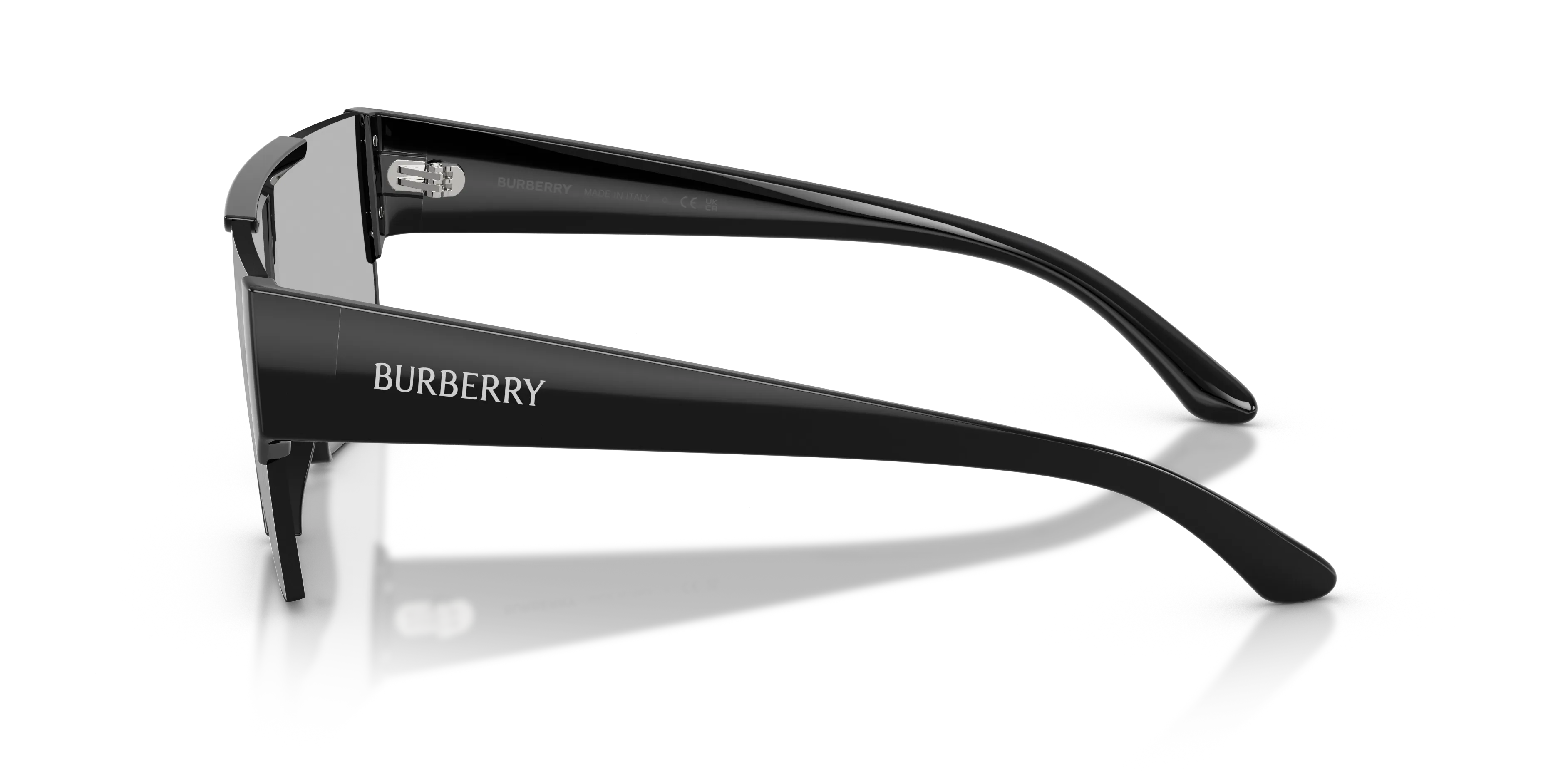 Burberry BE4291 300169 Occhiali da sole Nylon Nero Grigio Squadrata Normale - immagine 4
