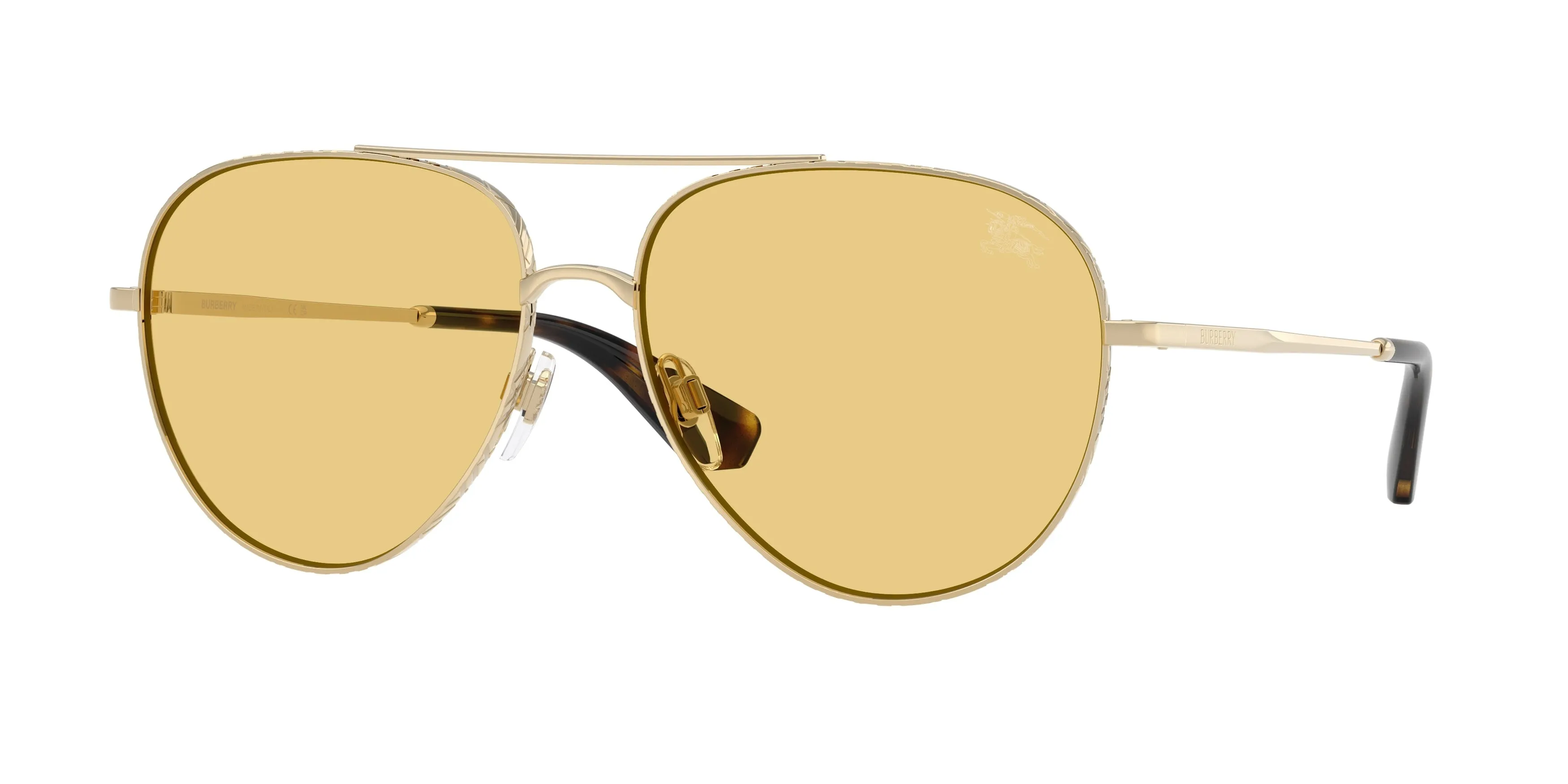Burberry BE3172 110985 Occhiali da sole Metallo Oro Giallo Pilot Normale - immagine 1