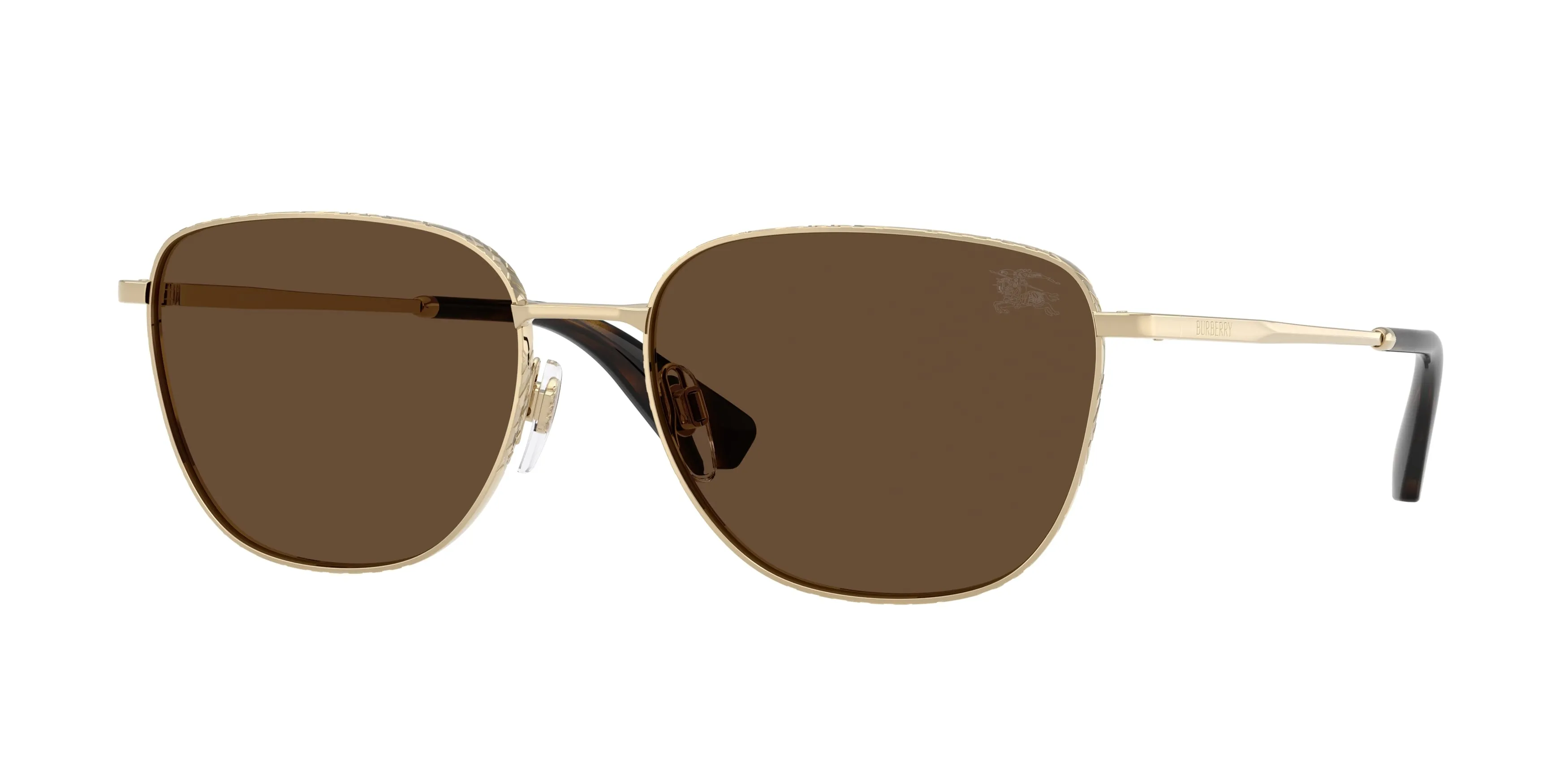 Burberry BE3171 110973 Occhiali da sole Metallo Oro Marrone Squadrata Normale - immagine 1