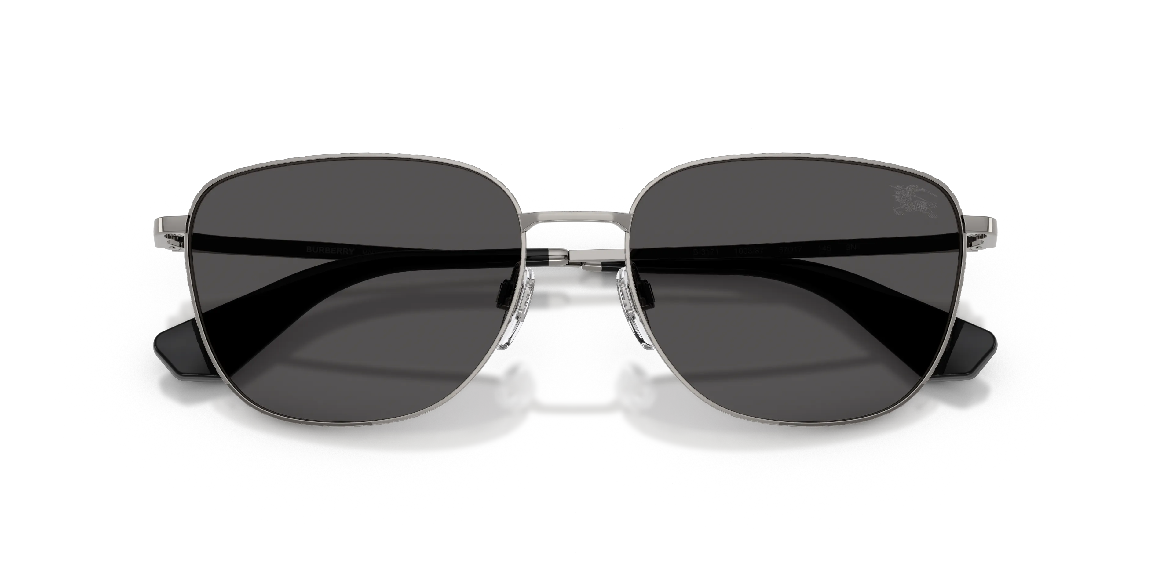 Burberry BE3171 100387 Occhiali da sole Metallo Grigio Grigio Squadrata Normale - immagine 2