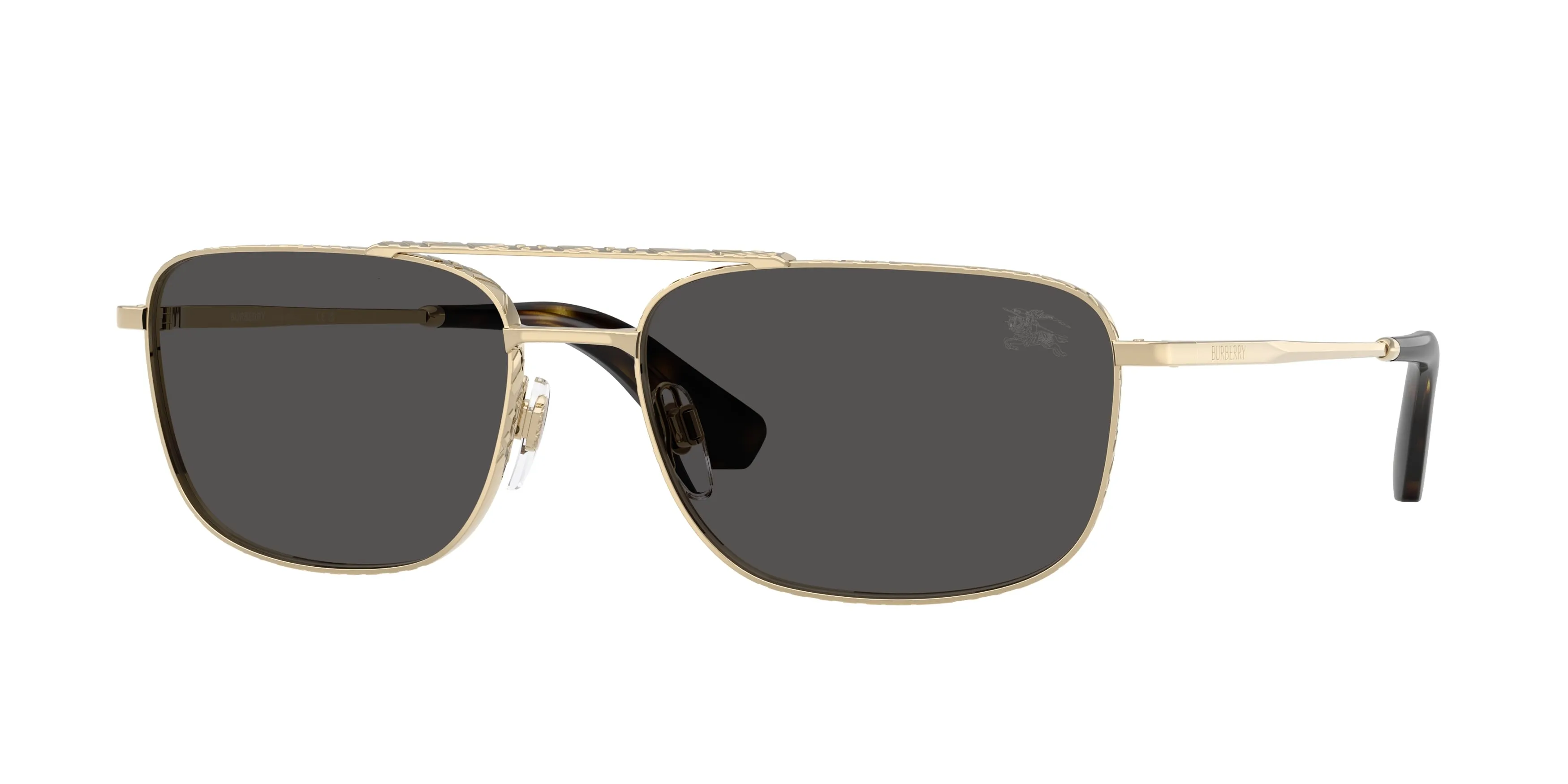 Burberry BE3170 110987 Occhiali da sole Metallo Oro Grigio Pilot Normale - immagine 1