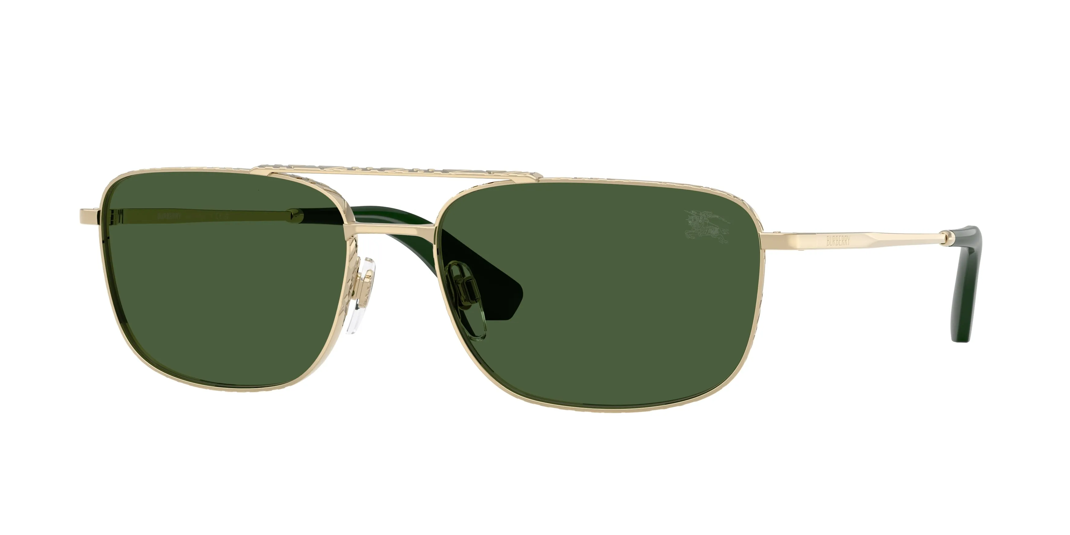 Burberry BE3170 110971 Occhiali da sole Metallo Oro Verde Pilot Normale - immagine 1