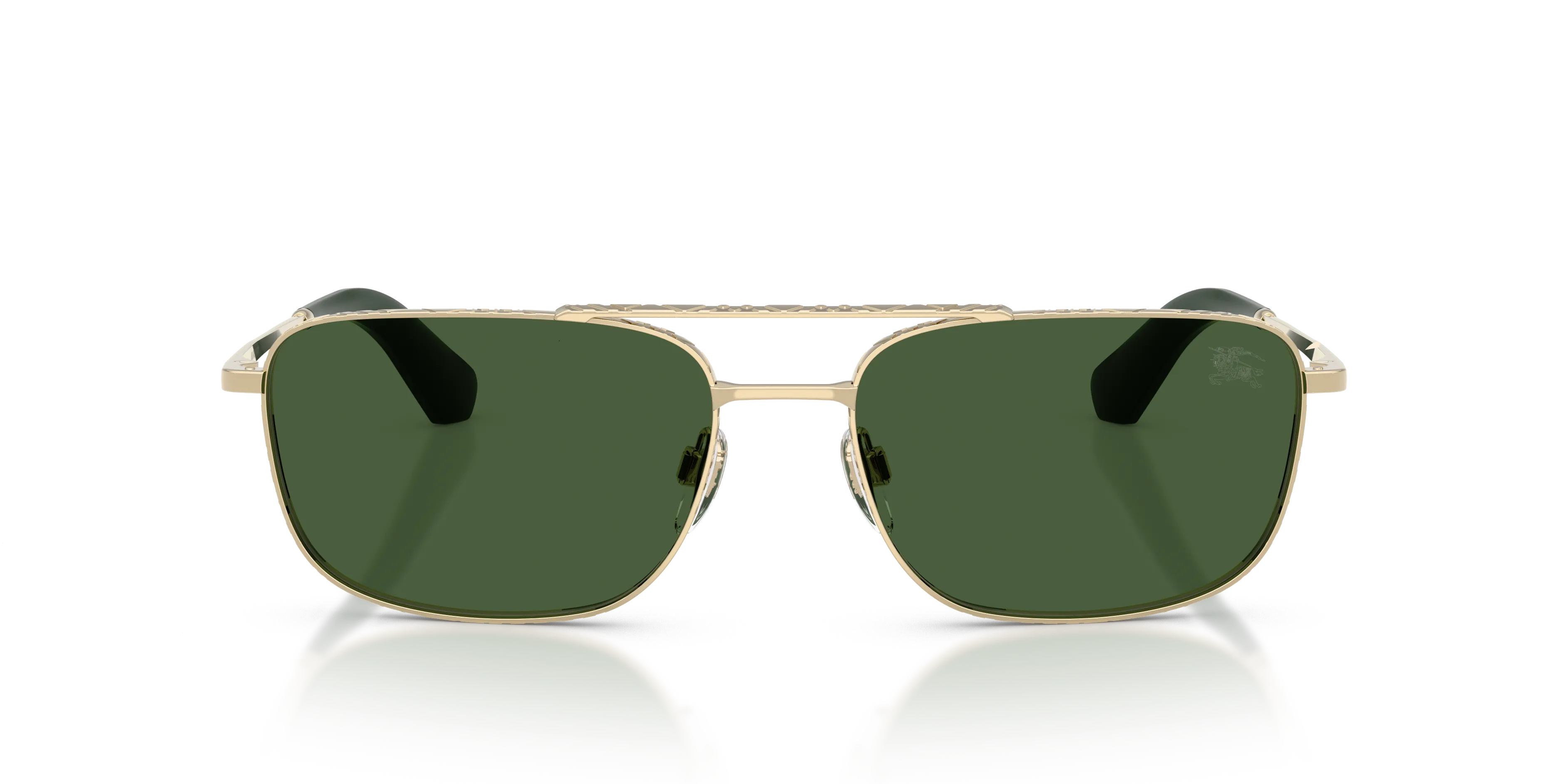 Burberry BE3170 110971 Occhiali da sole Metallo Oro Verde Pilot Normale - immagine 3