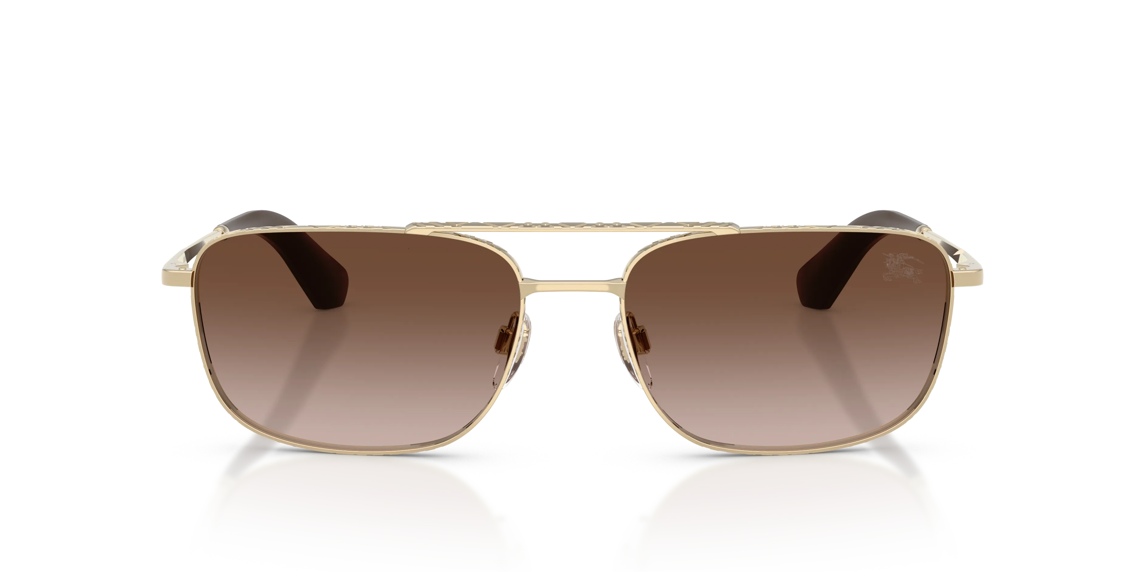 Burberry BE3170 110913 Occhiali da sole Metallo Oro Marrone Pilot Normale Sfumato - immagine 3