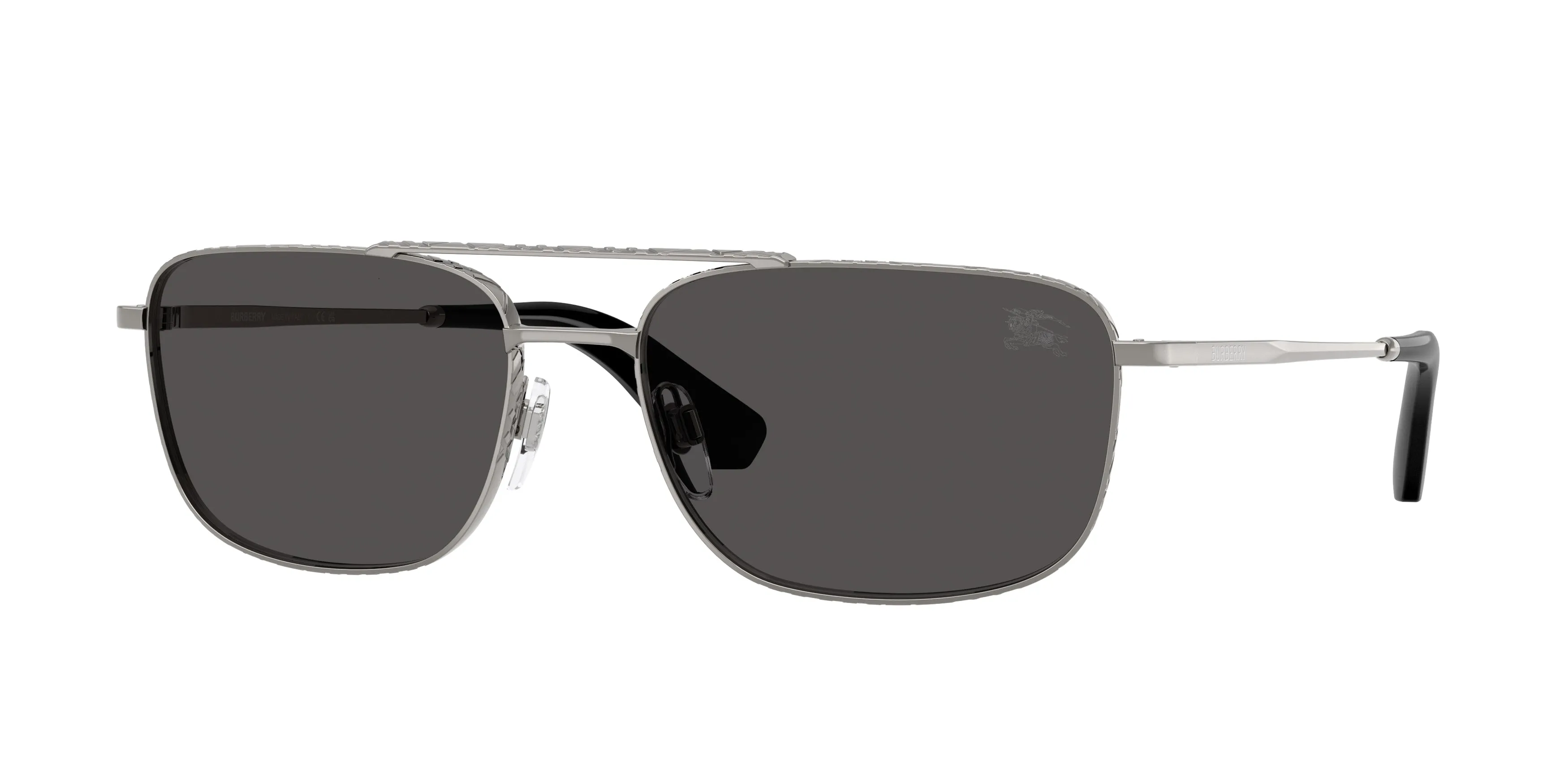 Burberry BE3170 100387 Occhiali da sole Metallo Grigio Grigio Pilot Normale - immagine 1