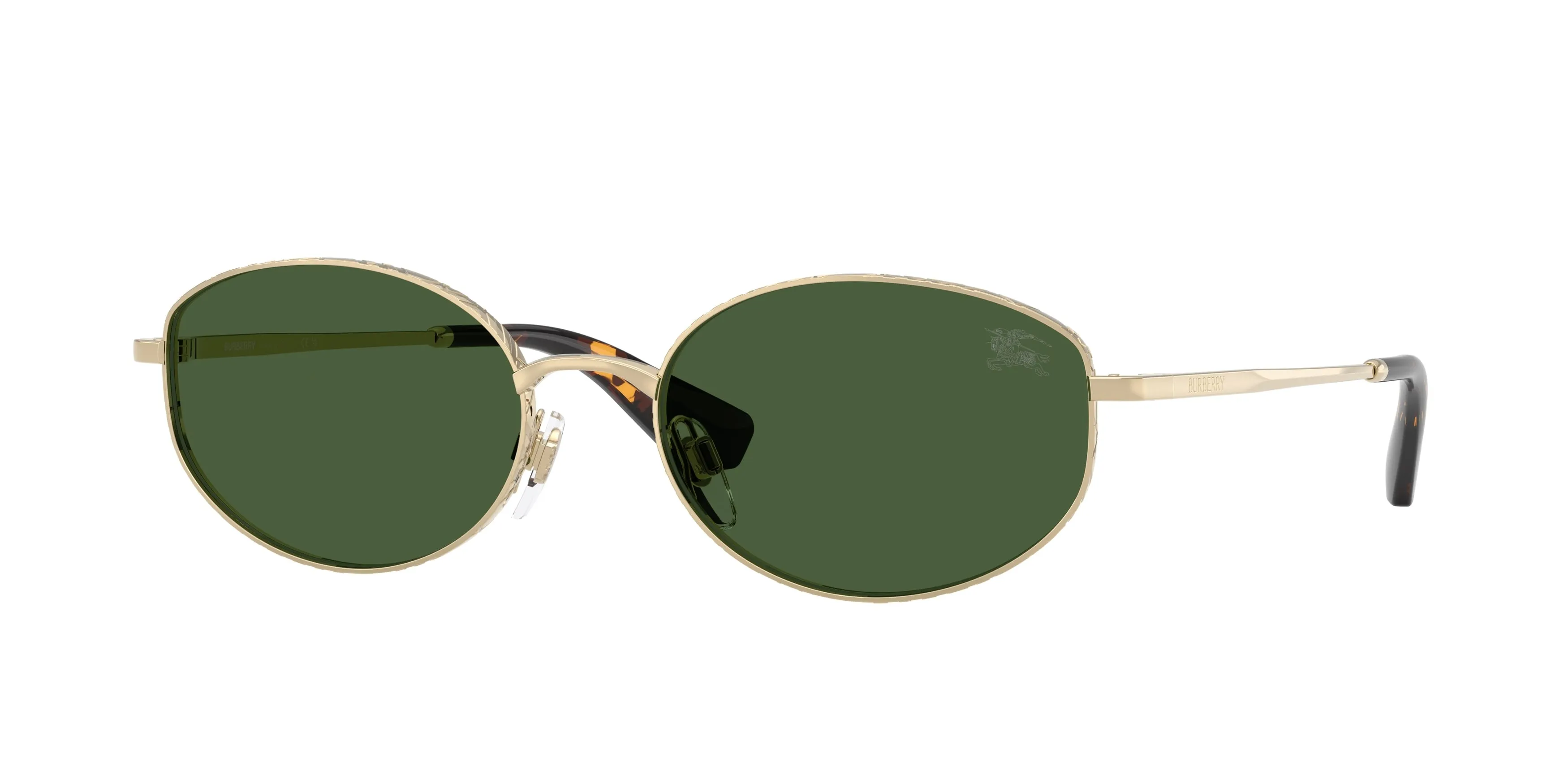 Burberry BE3169 110971 Occhiali da sole Metallo Oro Verde Rotonda Normale - immagine 1