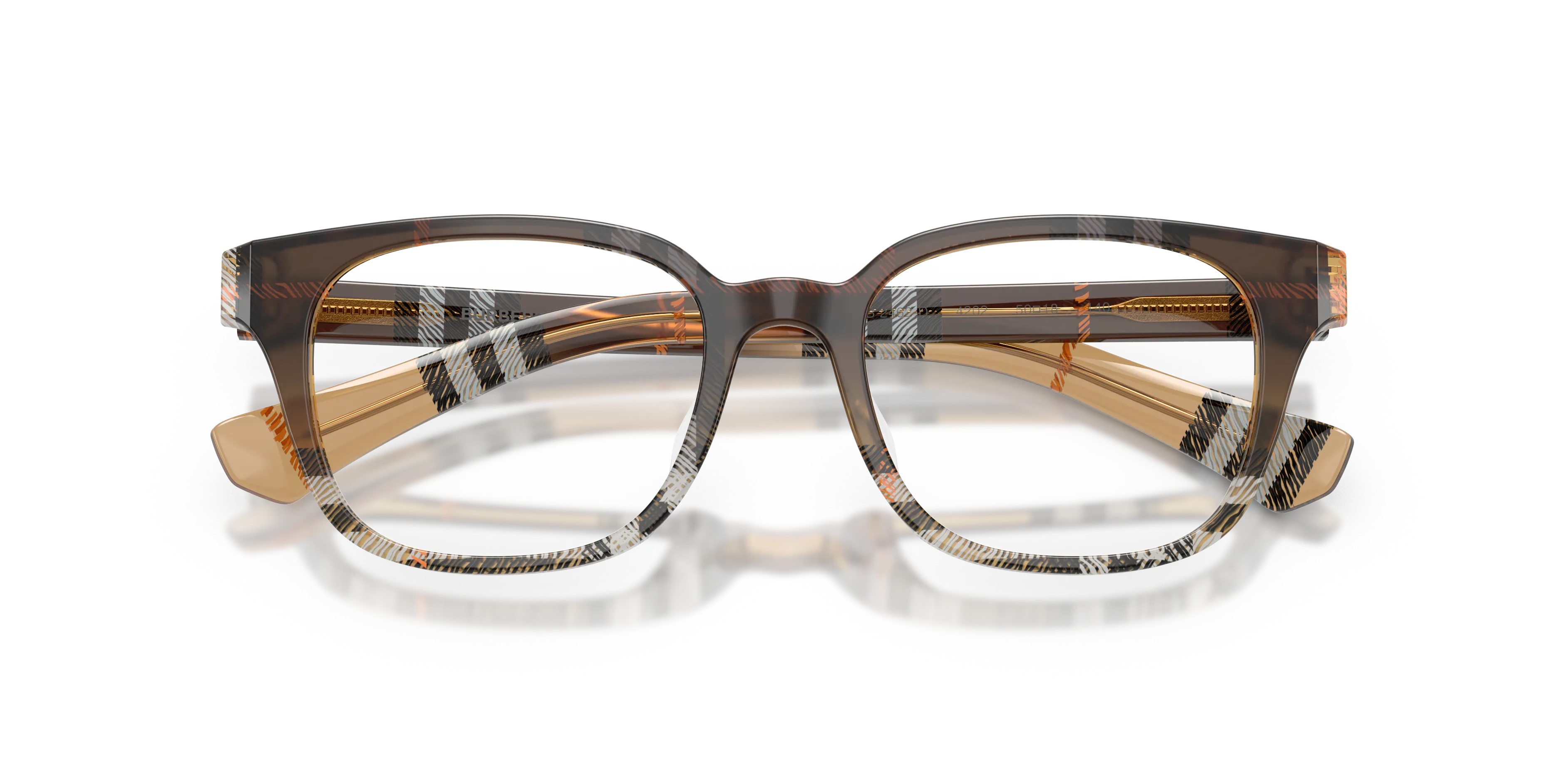 Burberry BE2462D 4202 Montature da vista Acetato Marrone Trasparente Squadrata Normale - immagine 2