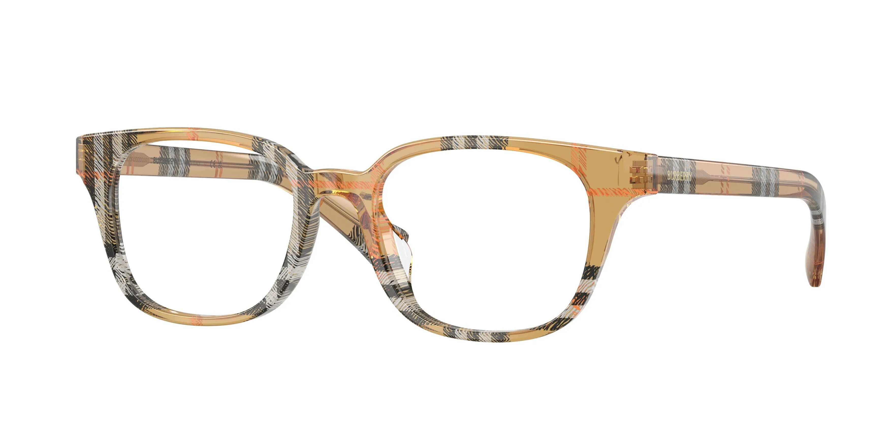 Burberry BE2462D 4163 Montature da vista Acetato Marrone Trasparente Squadrata Normale - immagine 1