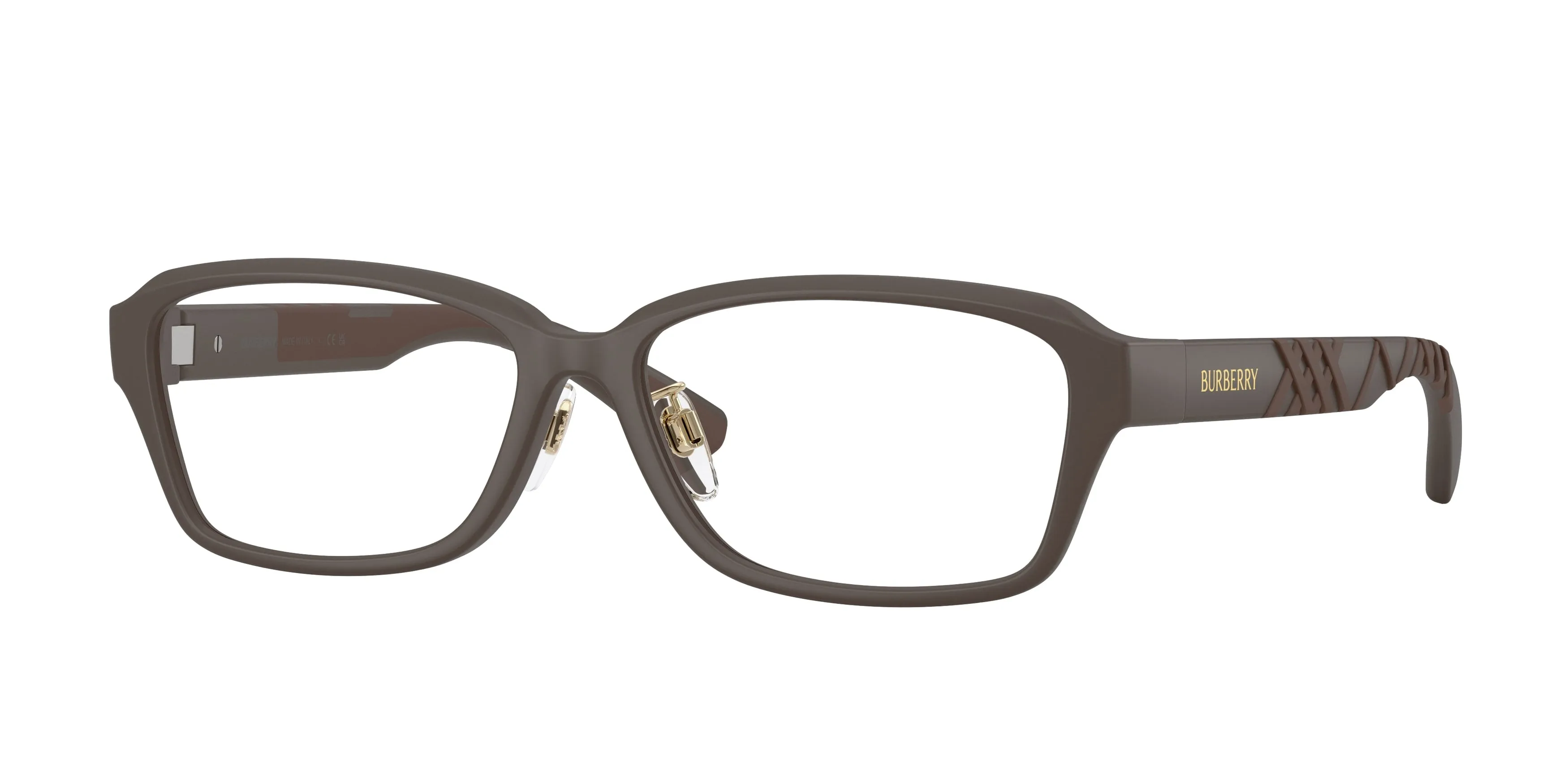 Burberry BE2461D 4234 Montature da vista Iniettato Marrone Trasparente Squadrata Normale - immagine 1