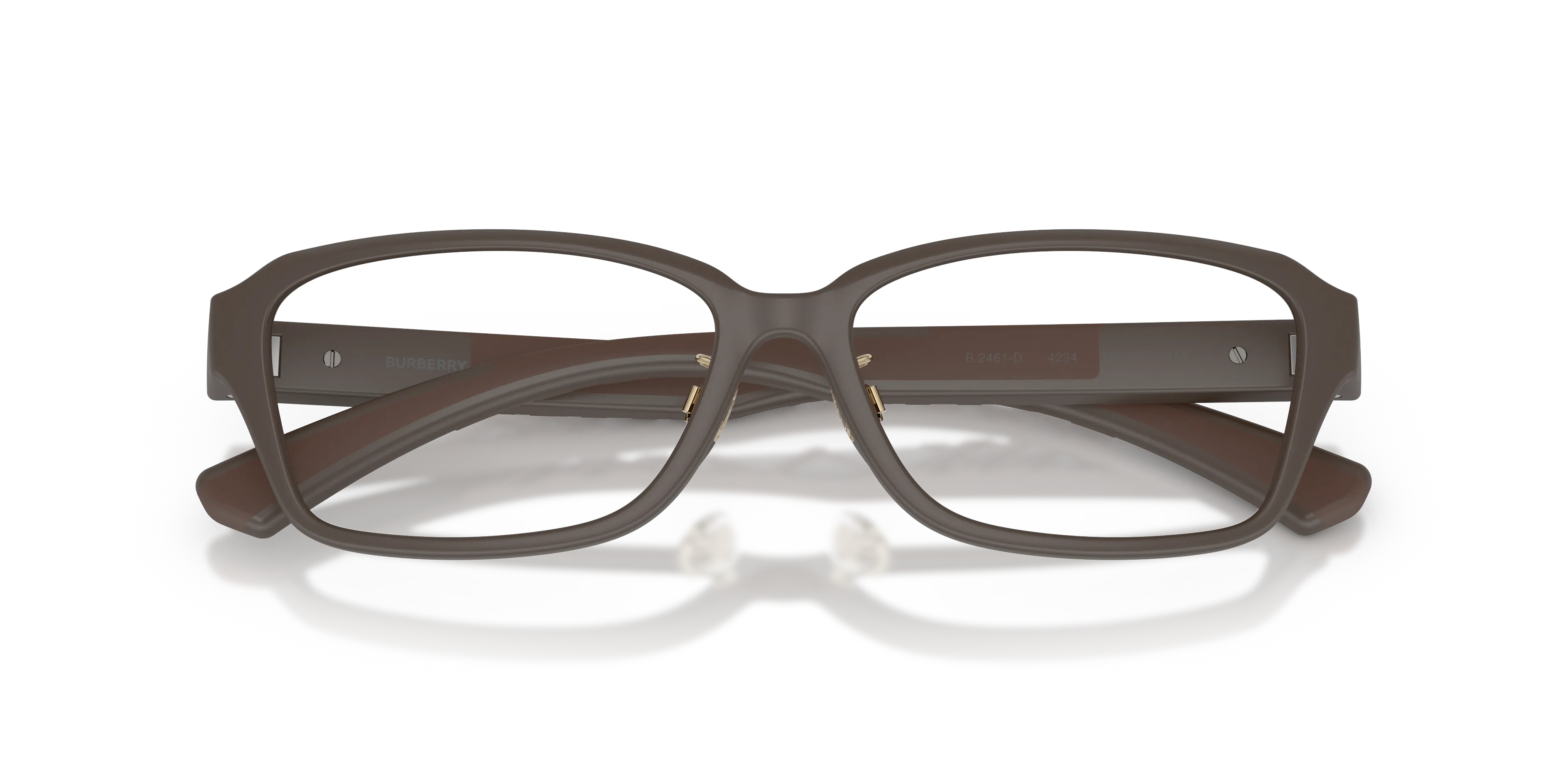 Burberry BE2461D 4234 Montature da vista Iniettato Marrone Trasparente Squadrata Normale - immagine 2