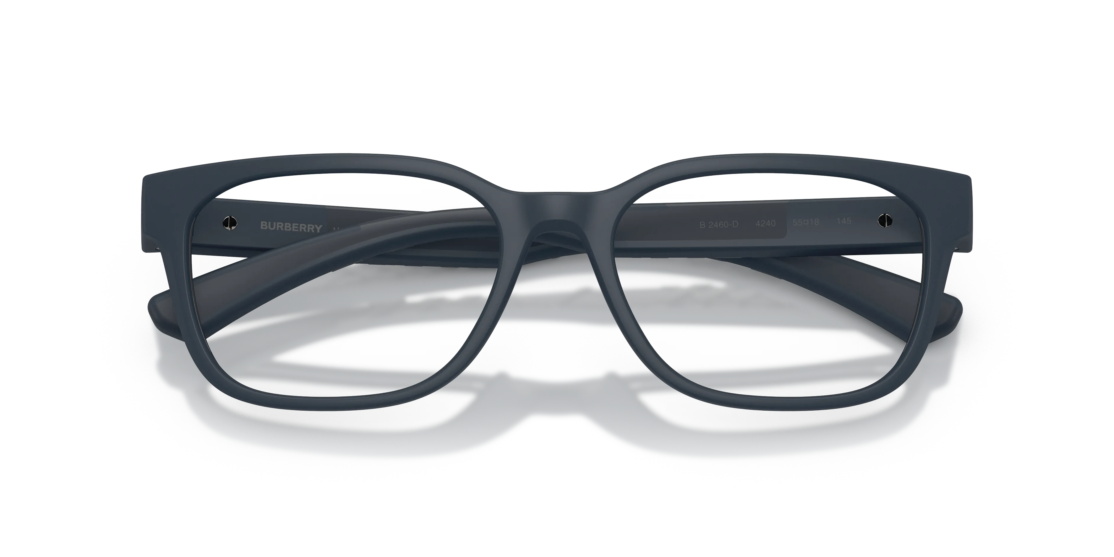 Burberry BE2460D 4240 Montature da vista Iniettato Blu Trasparente Squadrata Normale - immagine 2