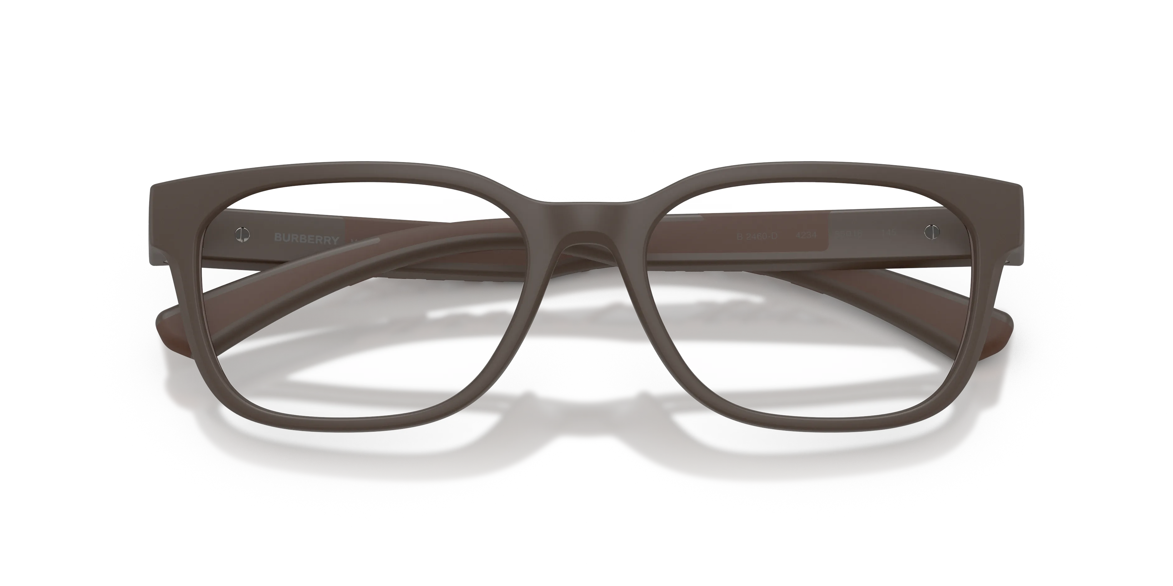 Burberry BE2460D 4234 Montature da vista Iniettato Marrone Trasparente Squadrata Normale - immagine 2