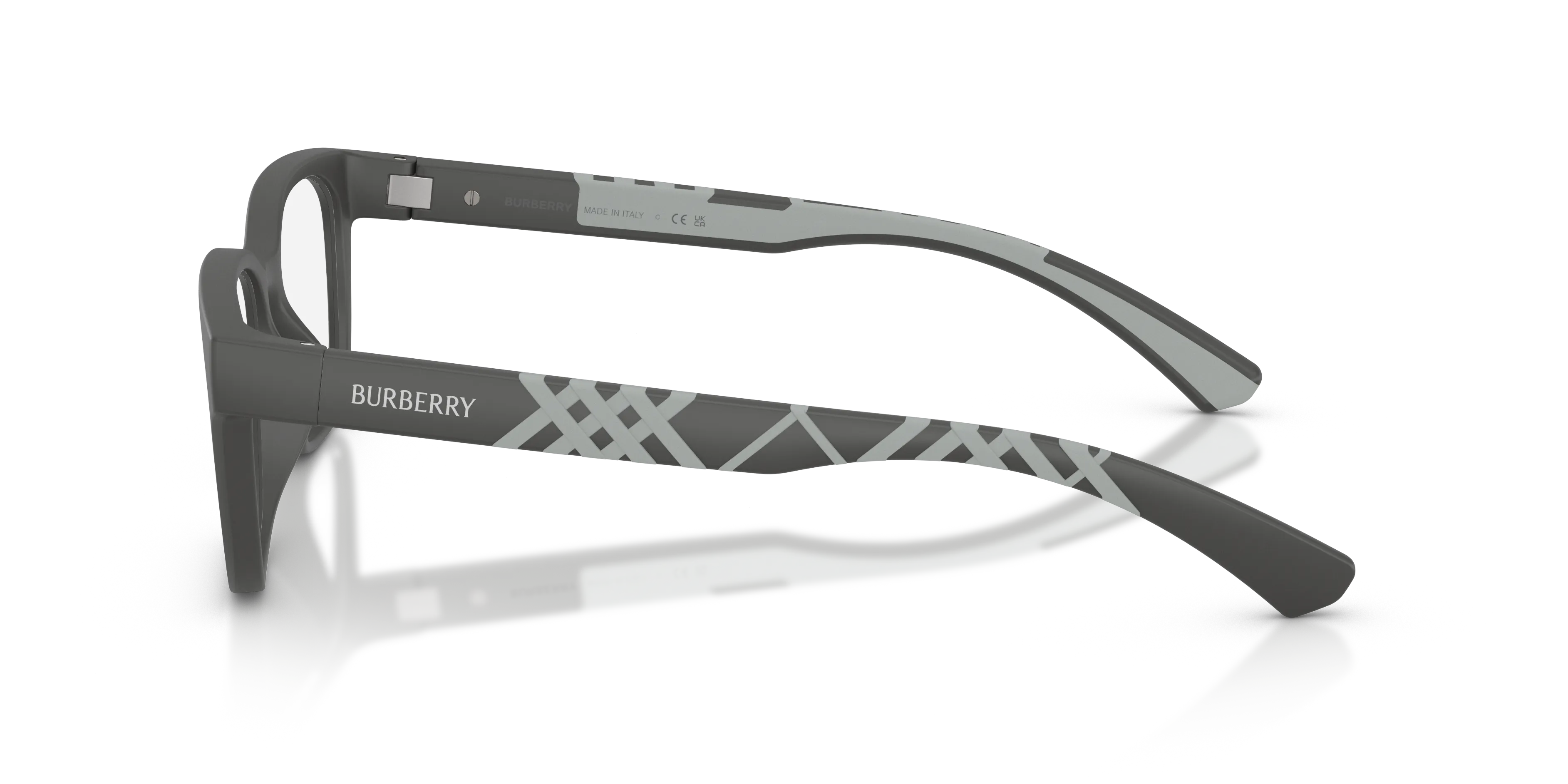 Burberry BE2460D 4233 Montature da vista Iniettato Grigio Trasparente Squadrata Normale - immagine 4