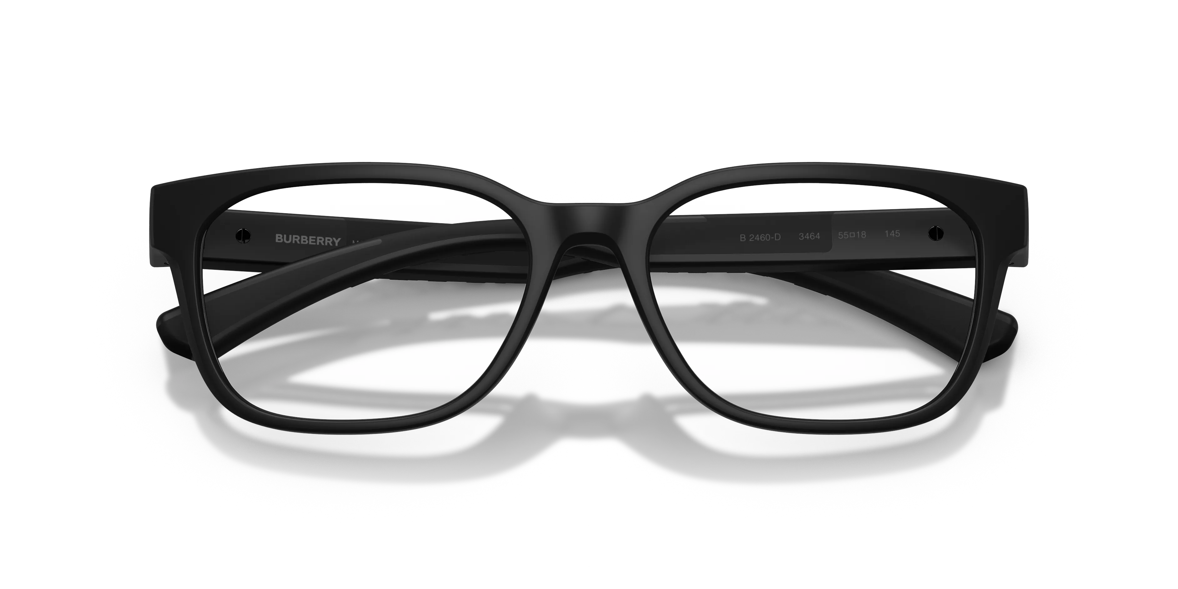 Burberry BE2460D 3464 Montature da vista Iniettato Nero Trasparente Squadrata Normale - immagine 2