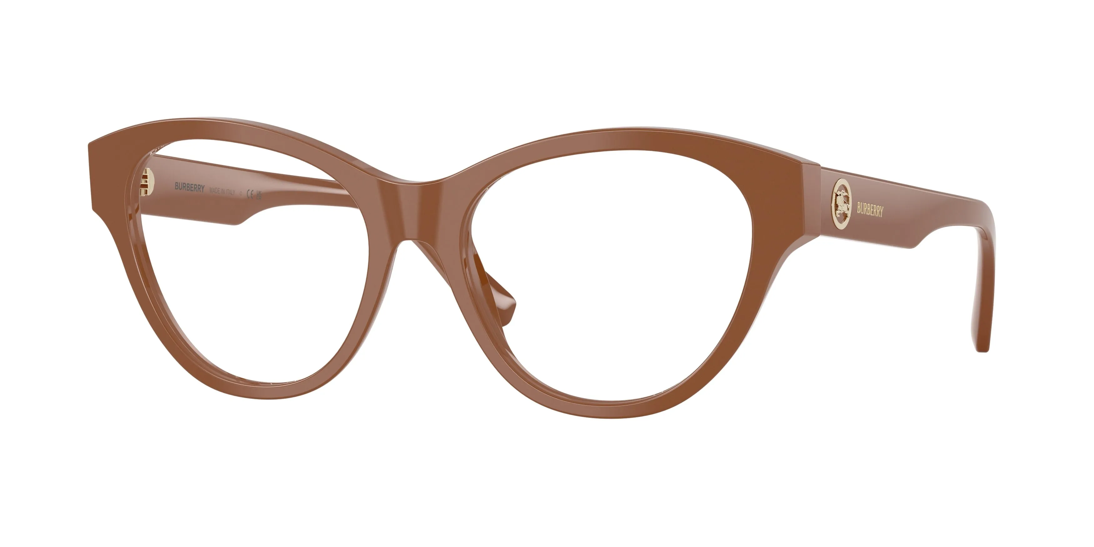 Burberry BE2458 4222 Montature da vista Acetato Marrone Trasparente Cat Eye Normale - immagine 1
