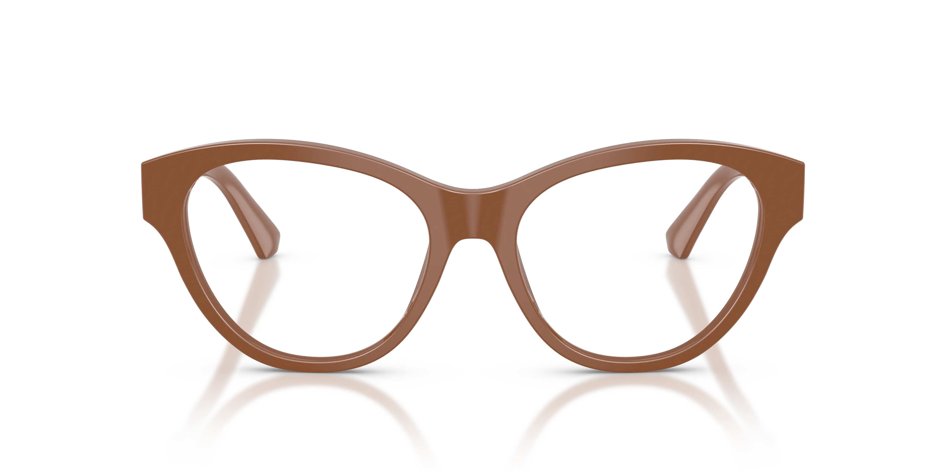 Burberry BE2458 4222 Montature da vista Acetato Marrone Trasparente Cat Eye Normale - immagine 3