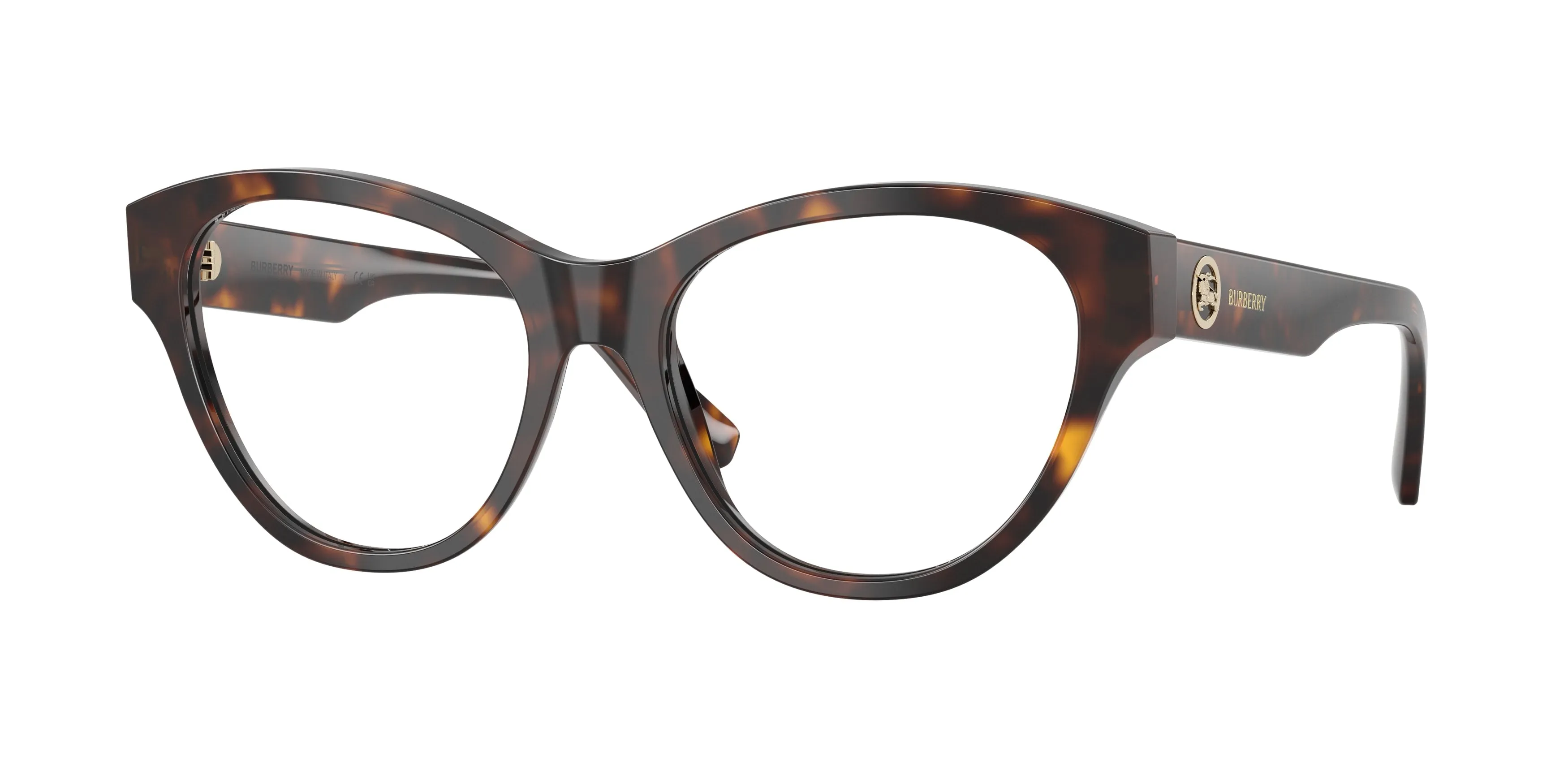 Burberry BE2458 3002 Montature da vista Acetato Marrone Trasparente Cat Eye Normale - immagine 1