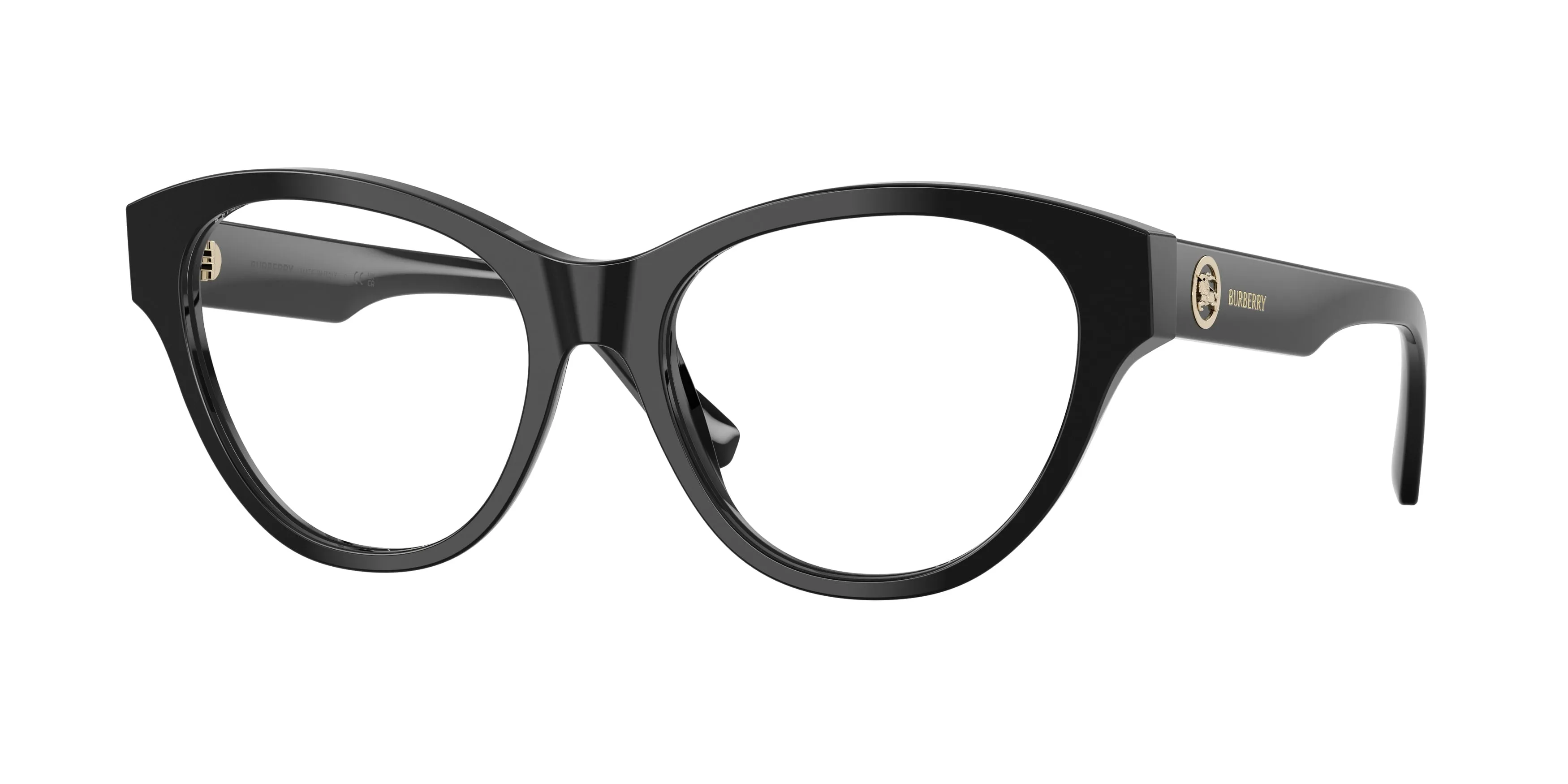 Burberry BE2458 3001 Montature da vista Acetato Nero Trasparente Cat Eye Normale - immagine 1