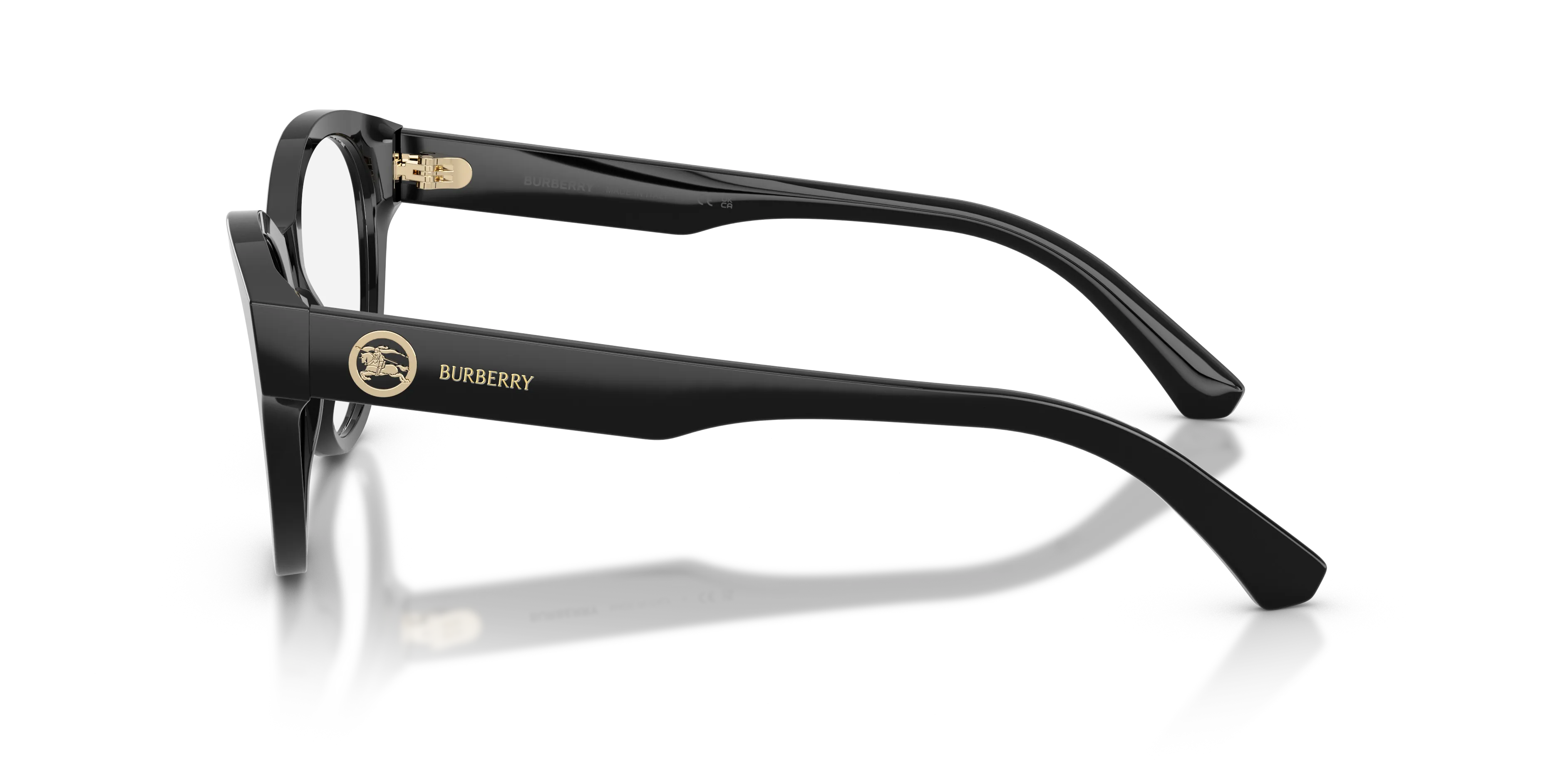 Burberry BE2458 3001 Montature da vista Acetato Nero Trasparente Cat Eye Normale - immagine 4
