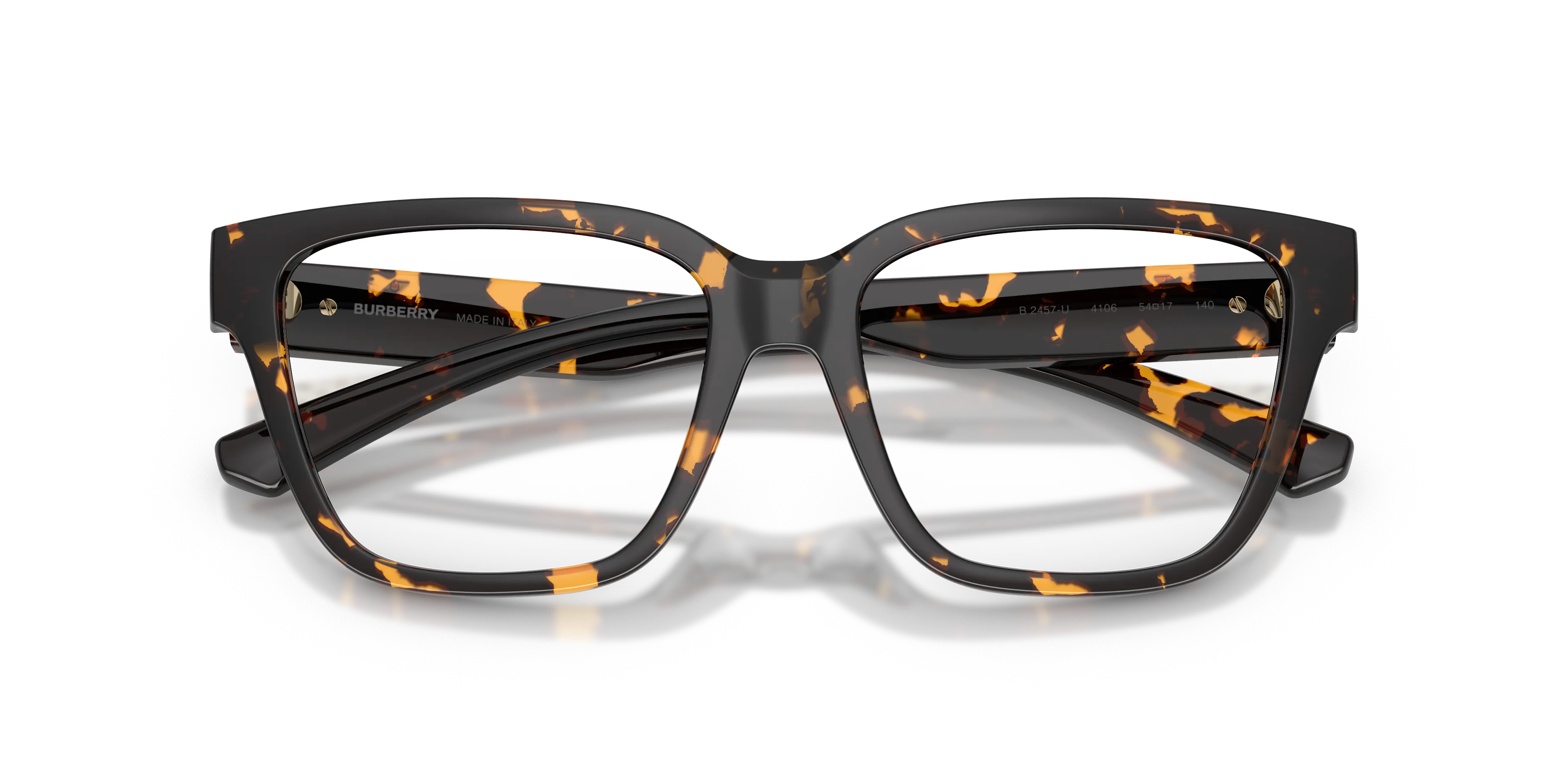 Burberry BE2457U 4106 Montature da vista Iniettato Tartaruga Trasparente Squadrata Normale - immagine 2