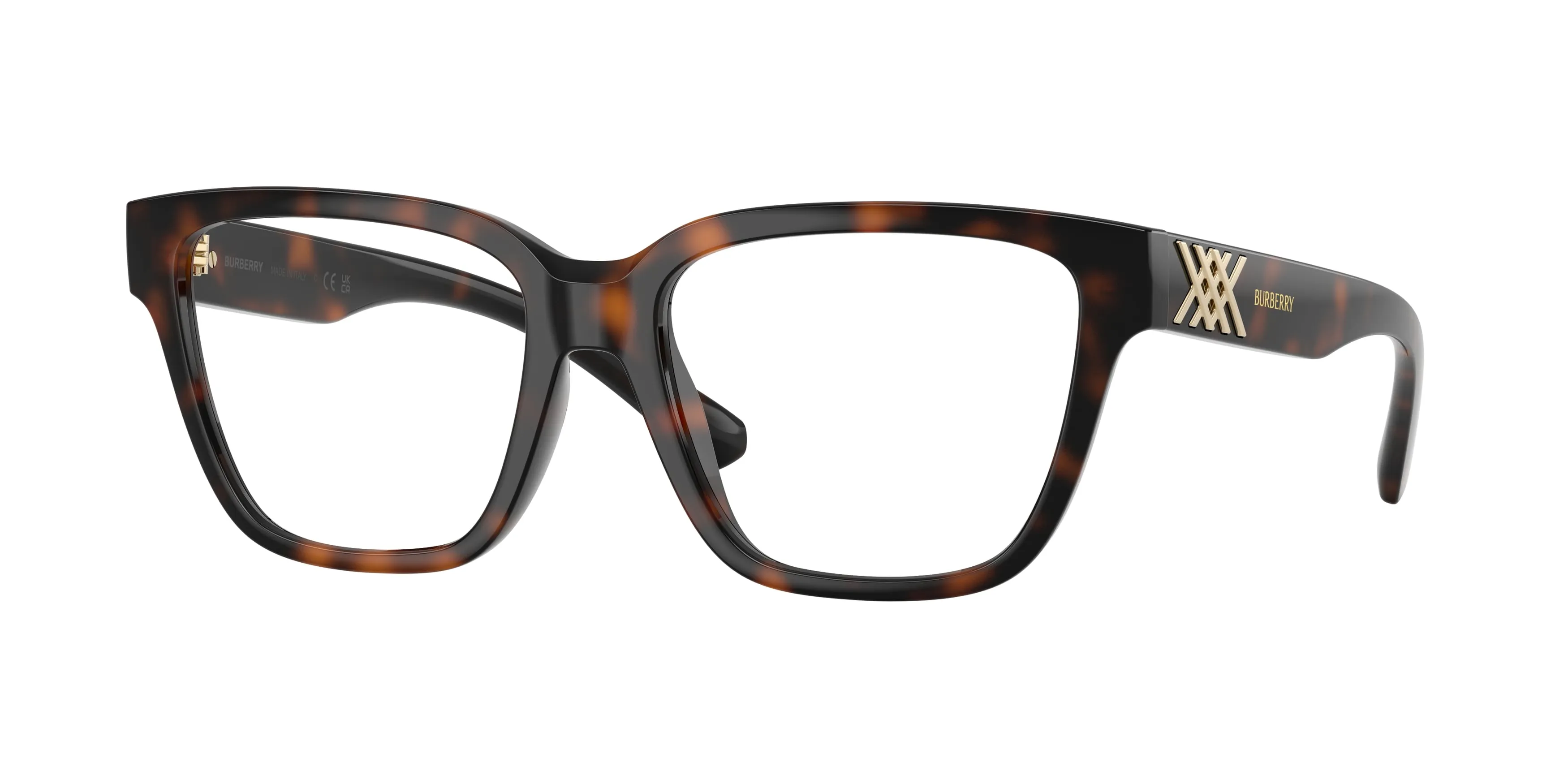 Burberry BE2457U 3002 Montature da vista Iniettato Marrone Trasparente Squadrata Normale - immagine 1