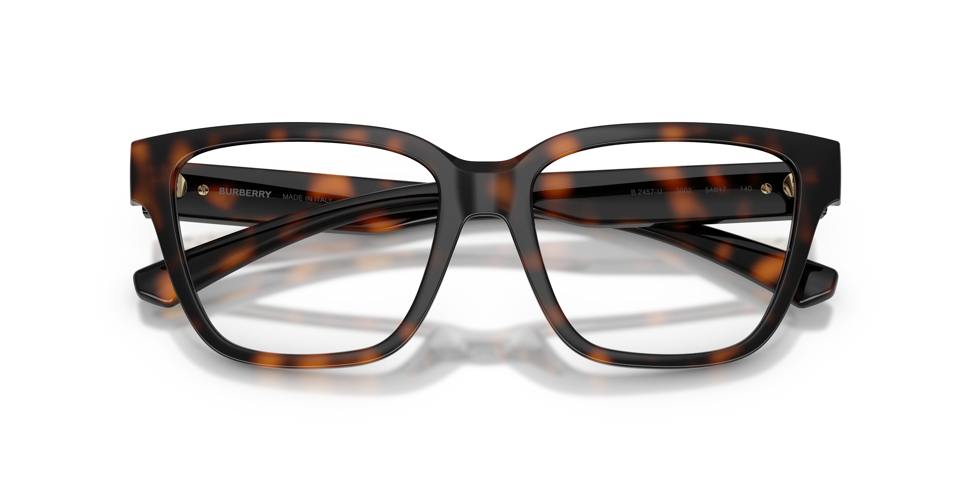 Burberry BE2457U 3002 Montature da vista Iniettato Marrone Trasparente Squadrata Normale - immagine 2