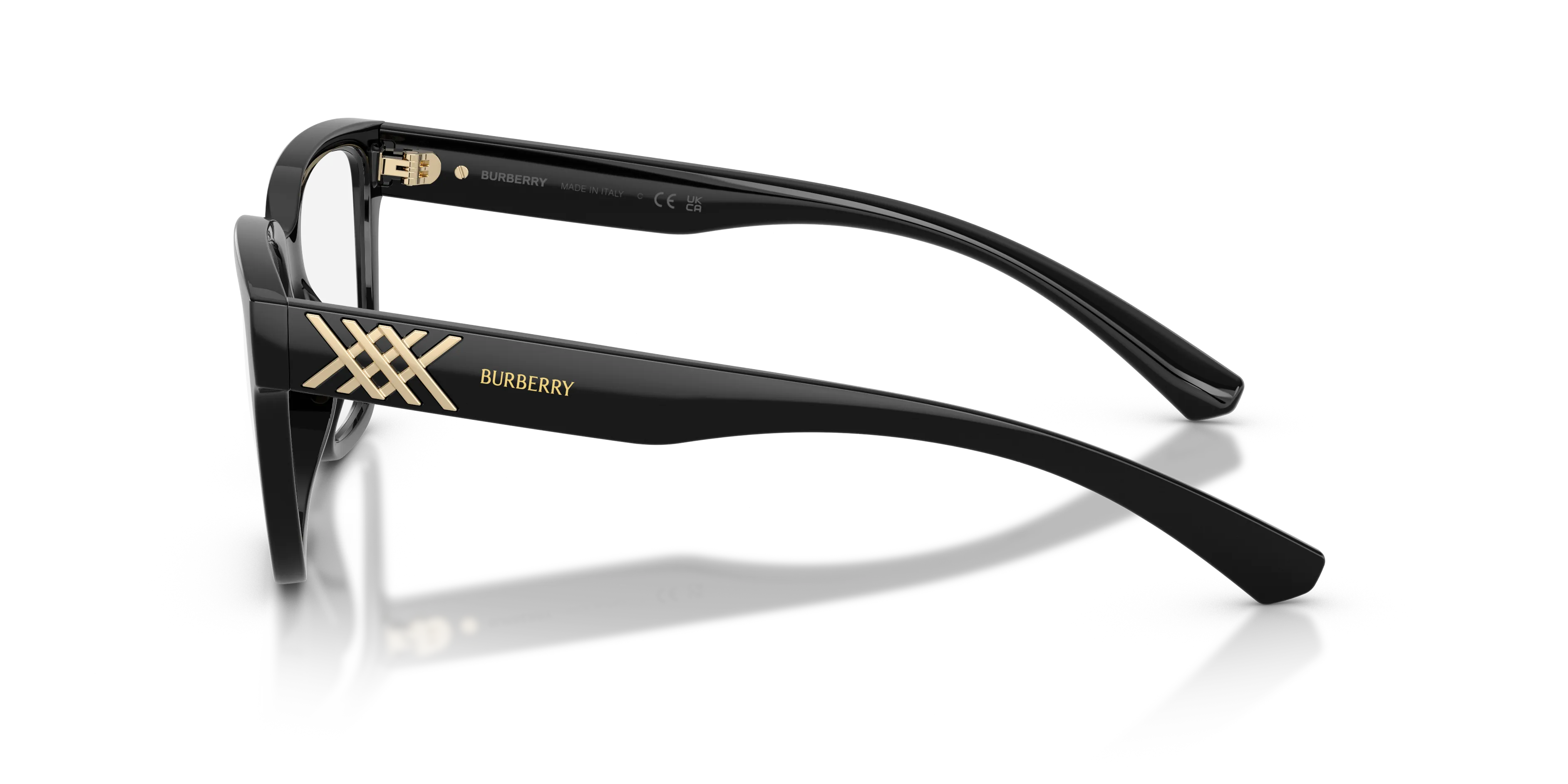 Burberry BE2457U 3001 Montature da vista Iniettato Nero Trasparente Squadrata Normale - immagine 4