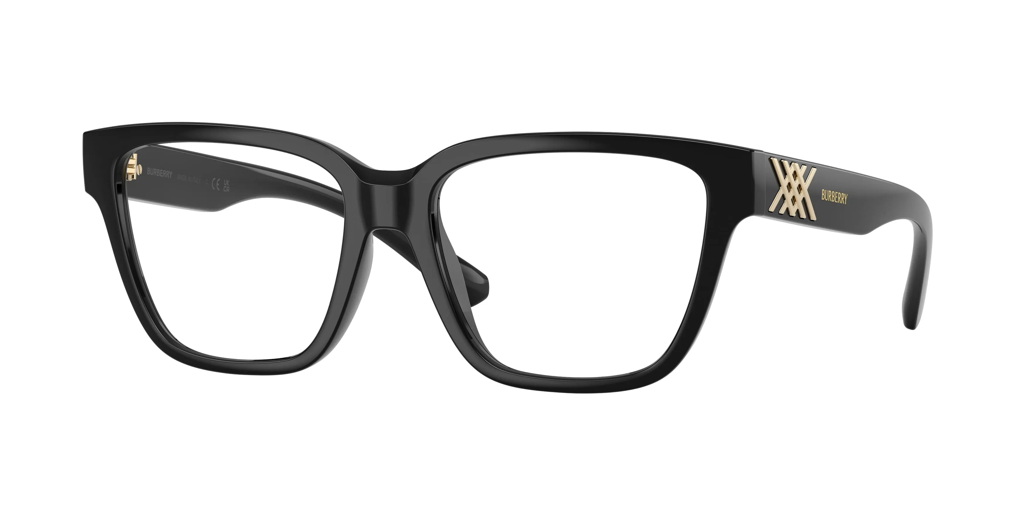 Burberry BE2457U 3001 Montature da vista Iniettato Nero Trasparente Squadrata Normale - immagine 1