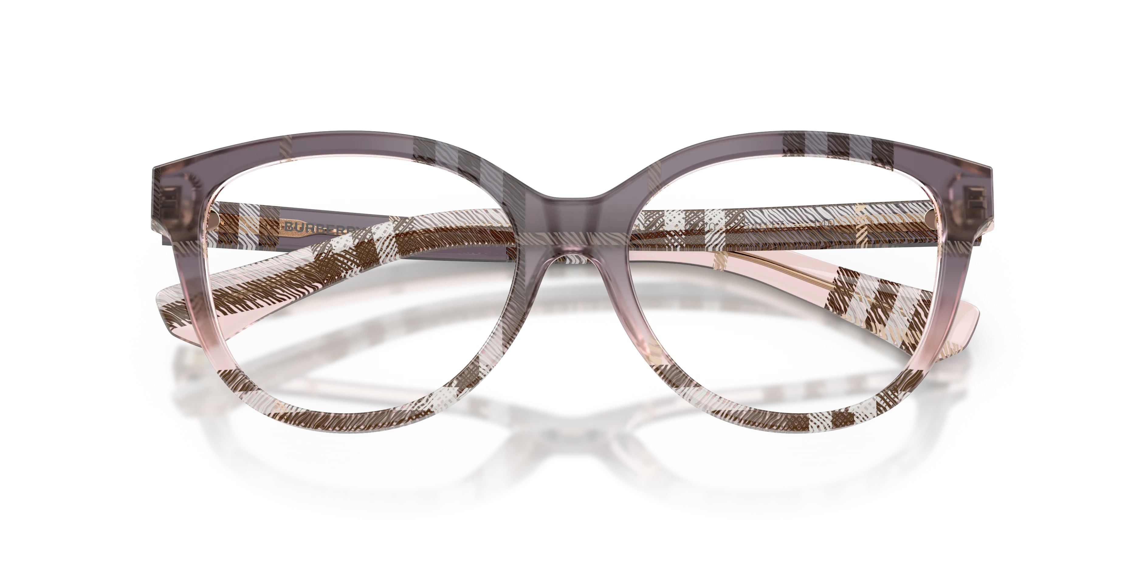 Burberry BE2456 4220 Montature da vista Acetato Rosa Trasparente Cat Eye Normale - immagine 2