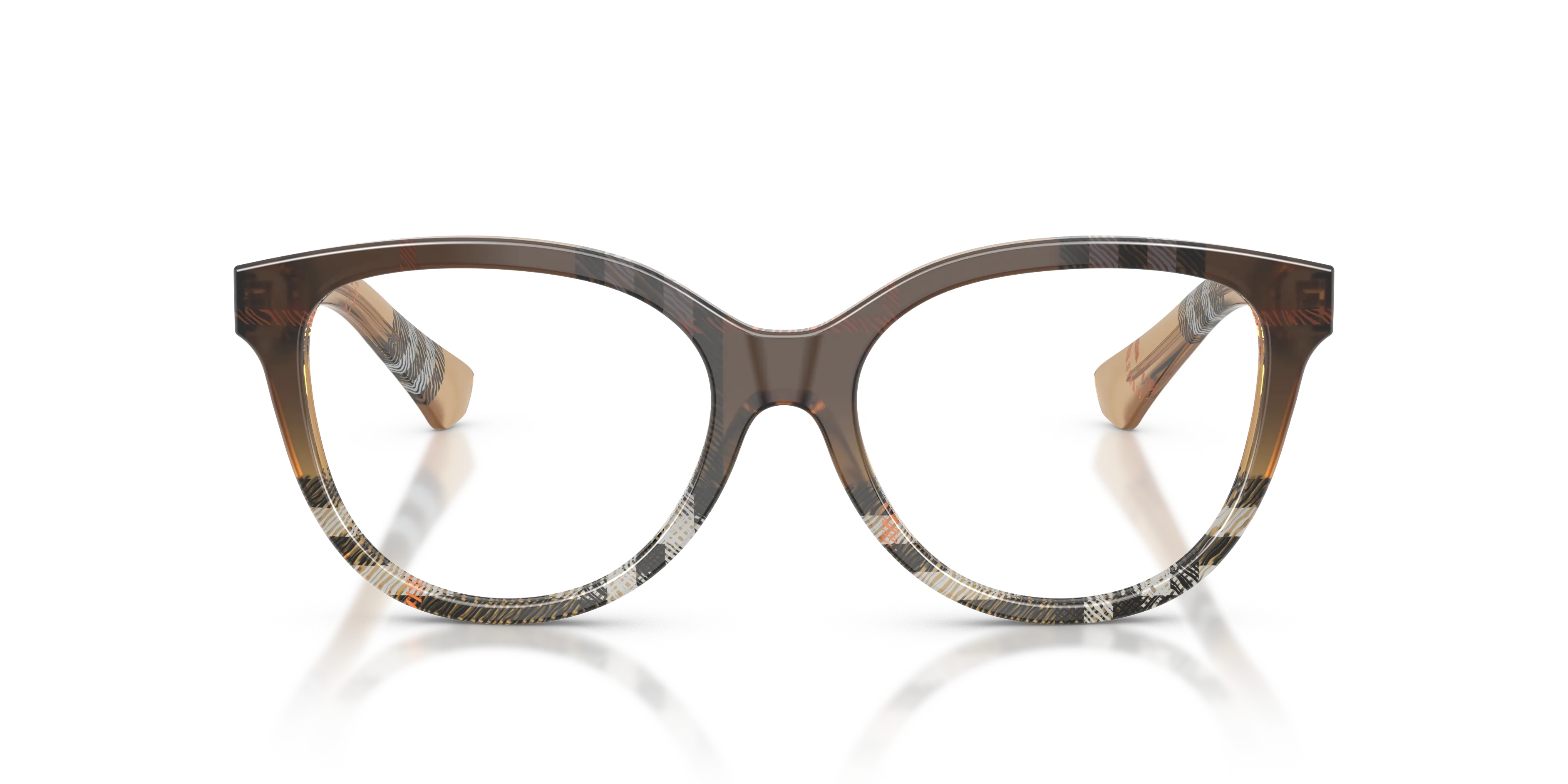 Burberry BE2456 4202 Montature da vista Acetato Marrone Trasparente Cat Eye Normale - immagine 3