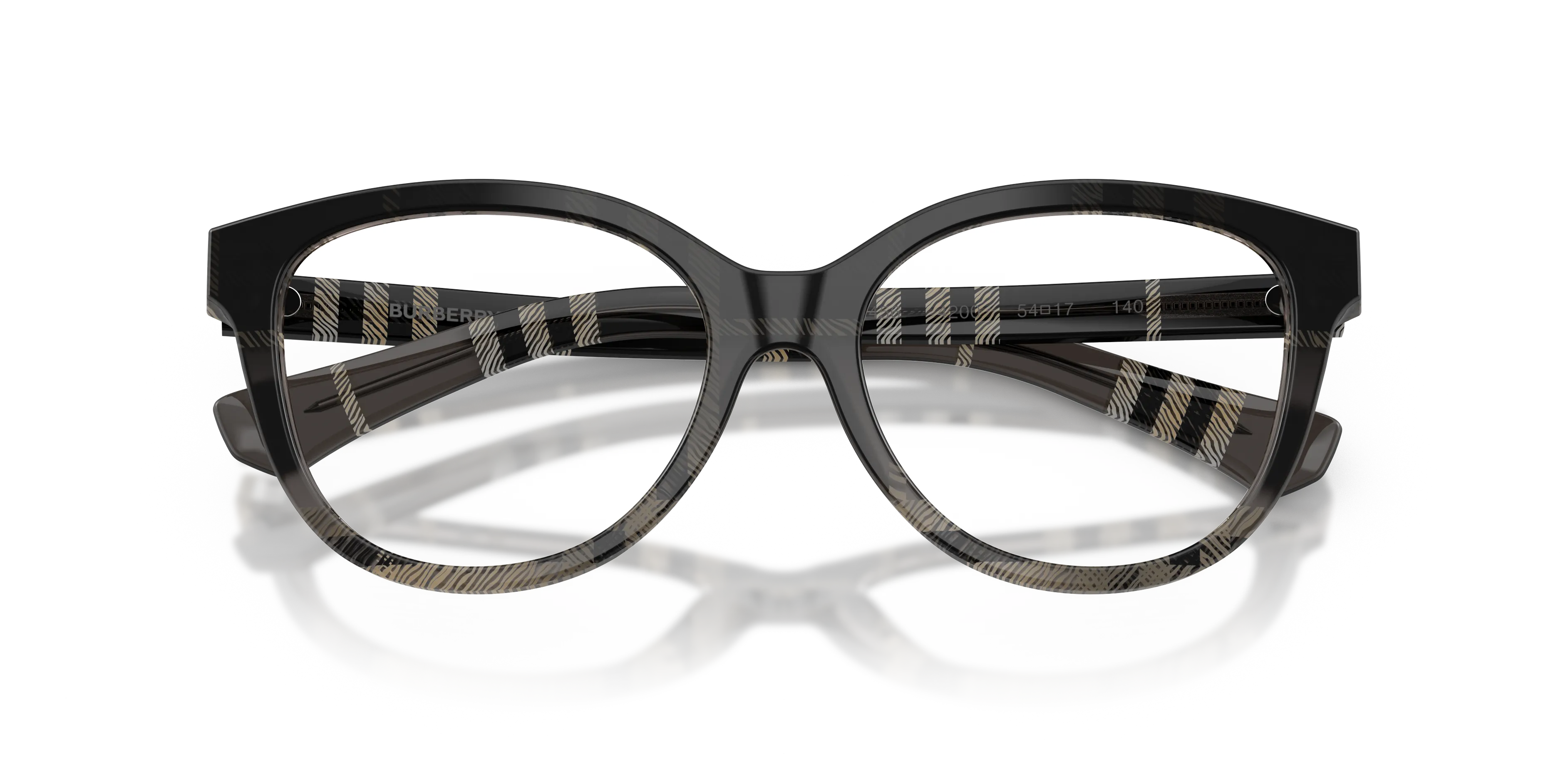 Burberry BE2456 4200 Montature da vista Acetato Grigio Trasparente Cat Eye Normale - immagine 2