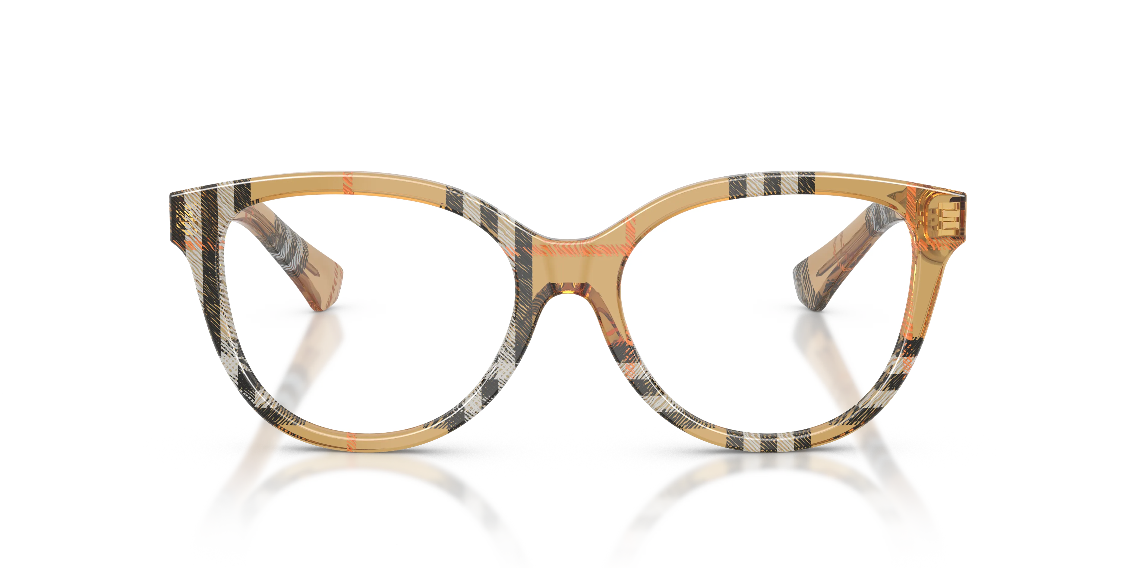Burberry BE2456 4163 Montature da vista Acetato Marrone Trasparente Cat Eye Normale - immagine 3