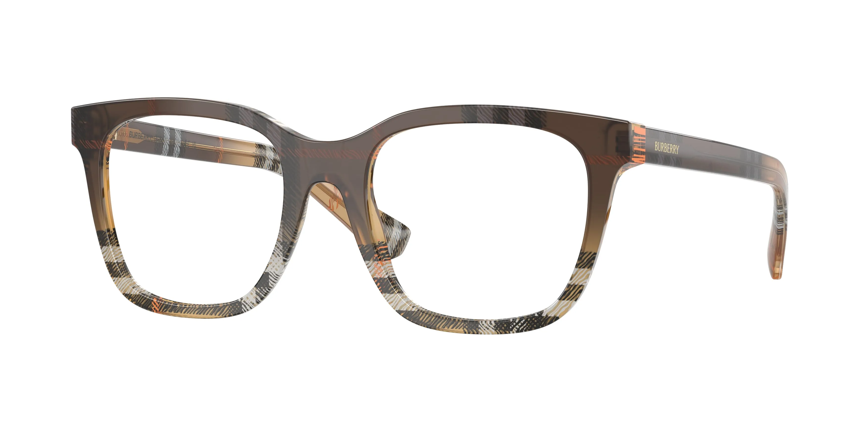 Burberry BE2455 4202 Montature da vista Acetato Marrone Trasparente Squadrata Normale - immagine 1