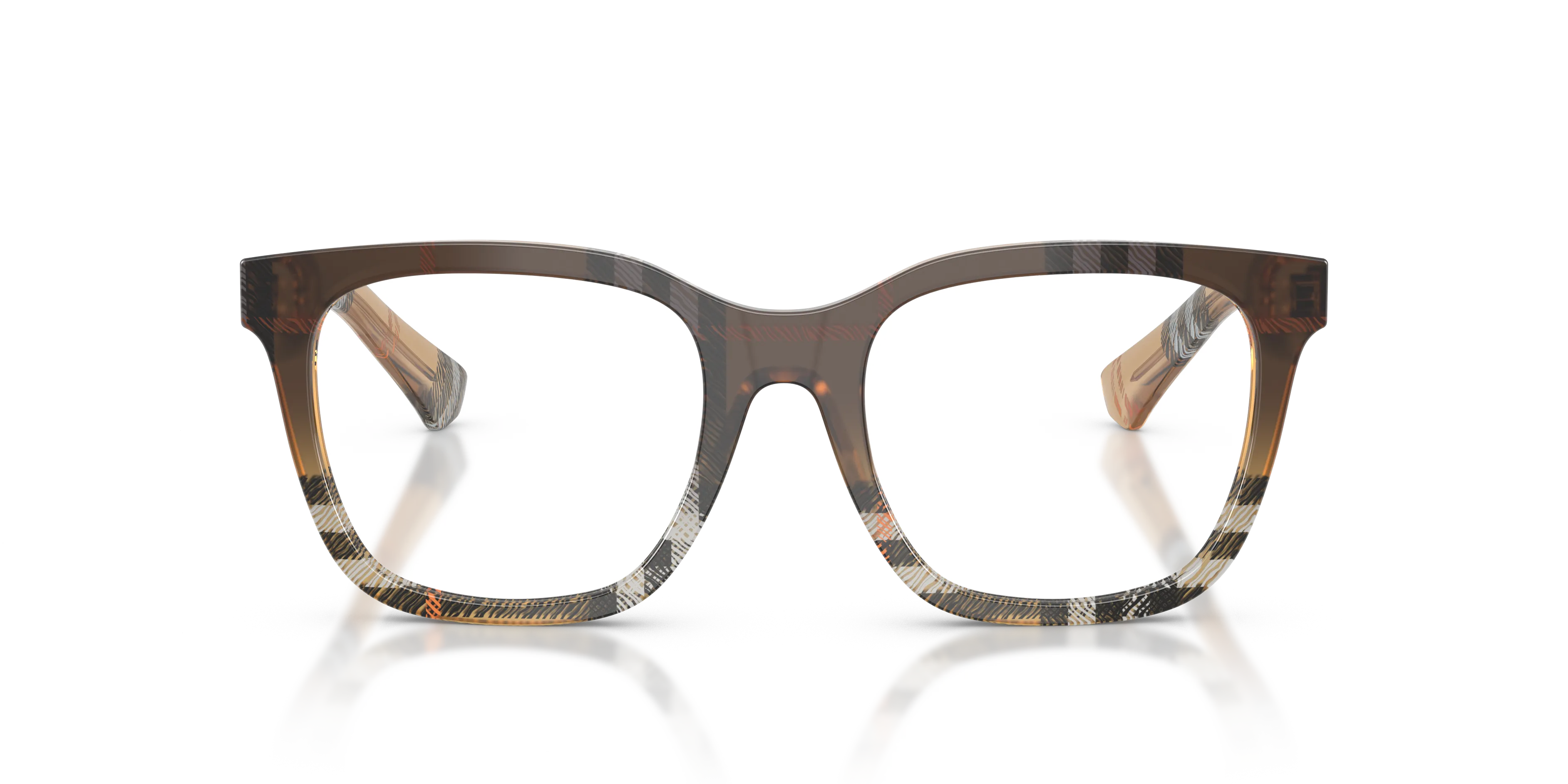 Burberry BE2455 4202 Montature da vista Acetato Marrone Trasparente Squadrata Normale - immagine 3