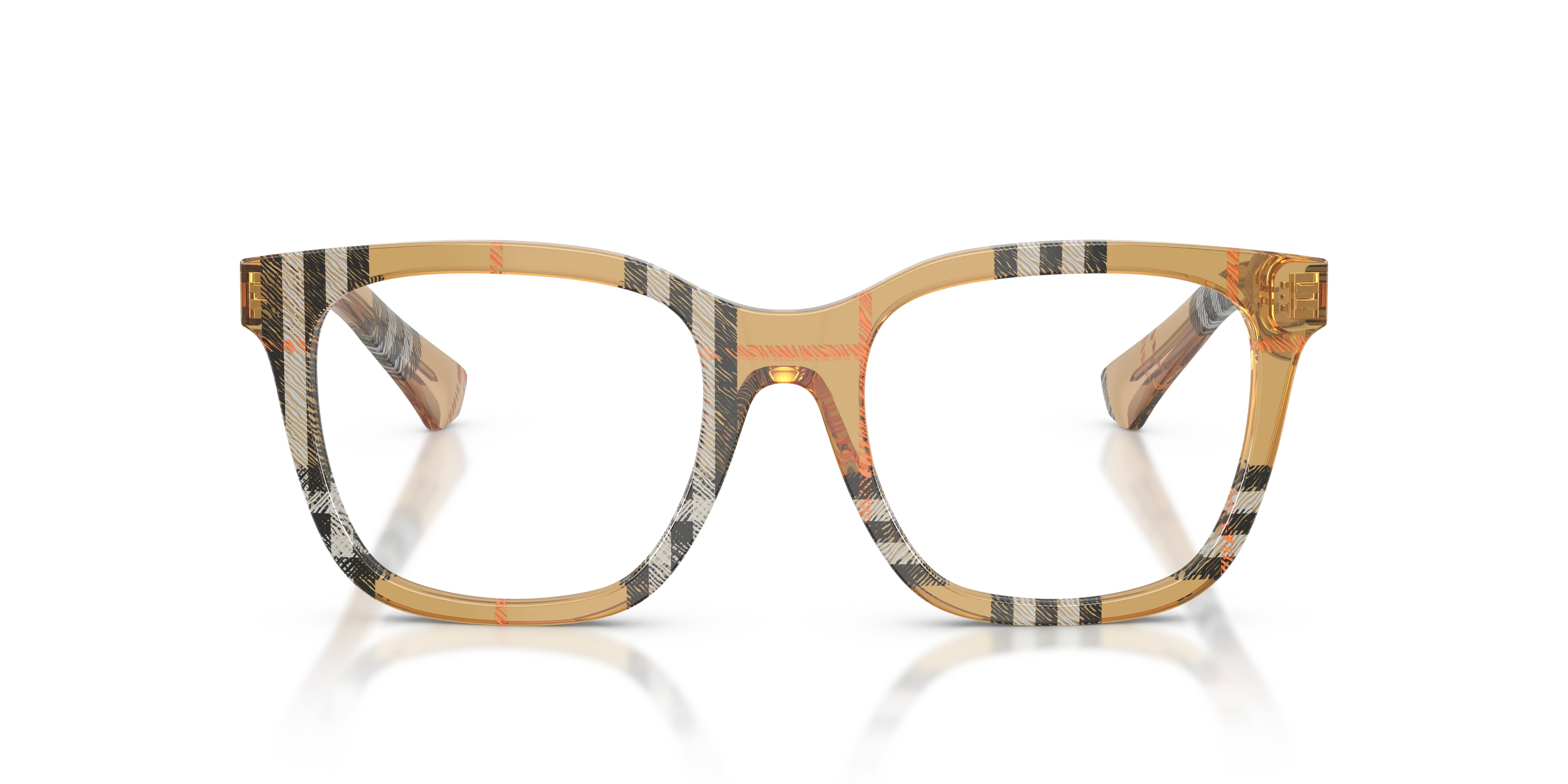 Burberry BE2455 4163 Montature da vista Acetato Marrone Trasparente Squadrata Normale - immagine 3
