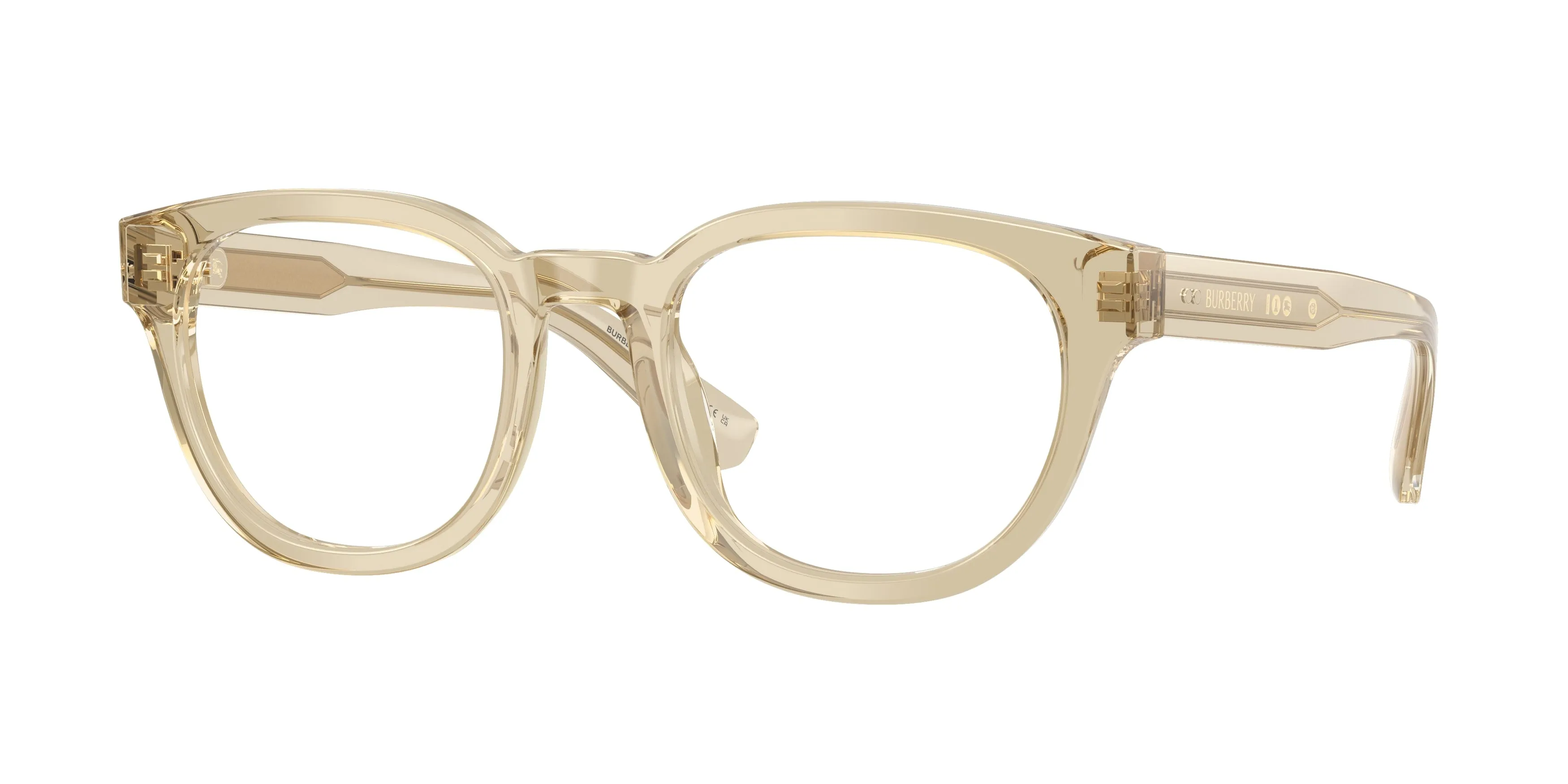 Burberry BE2454 4226 Montature da vista Acetato Beige Trasparente Rotonda Normale - immagine 1