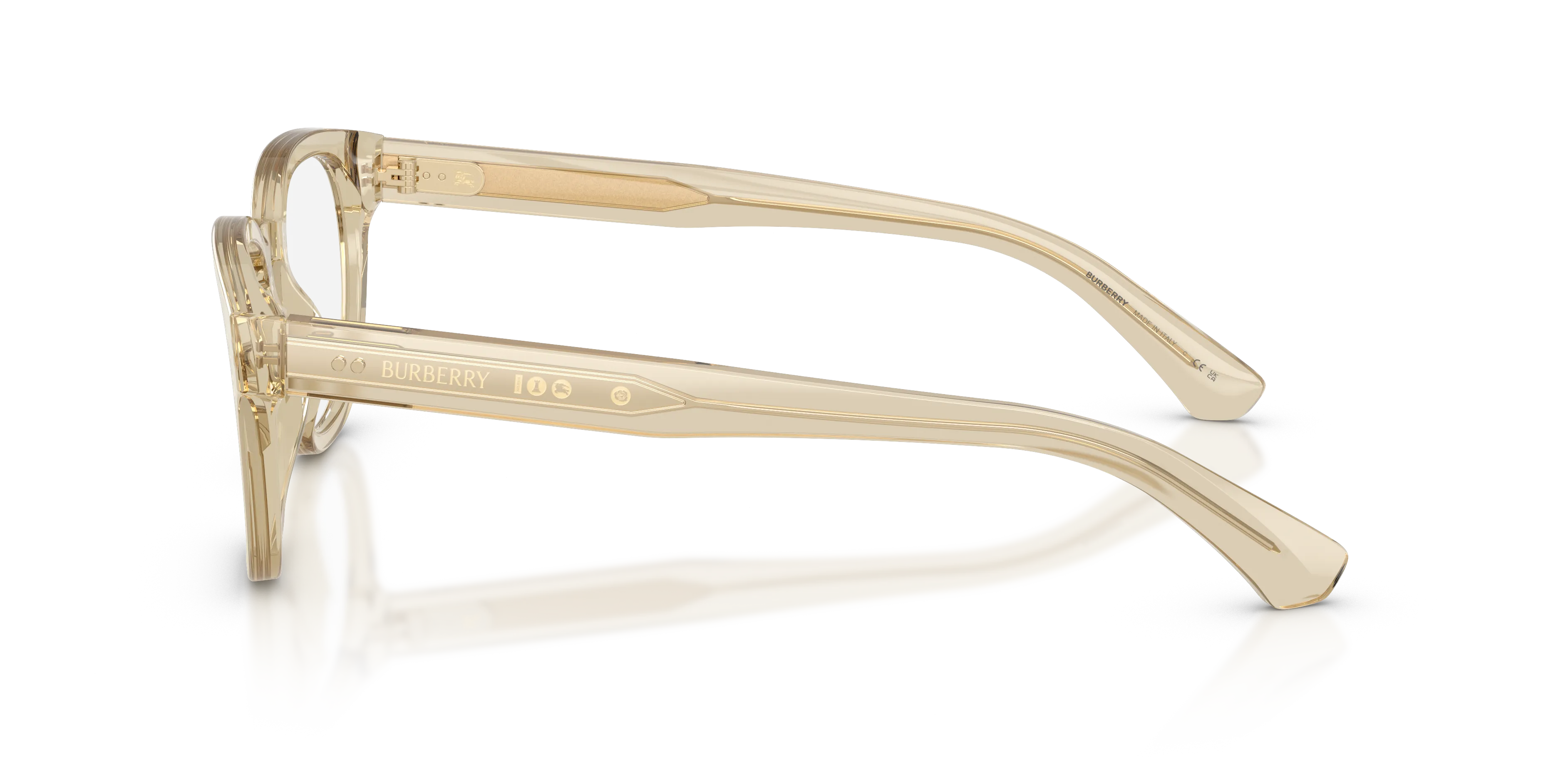 Burberry BE2454 4226 Montature da vista Acetato Beige Trasparente Rotonda Normale - immagine 4