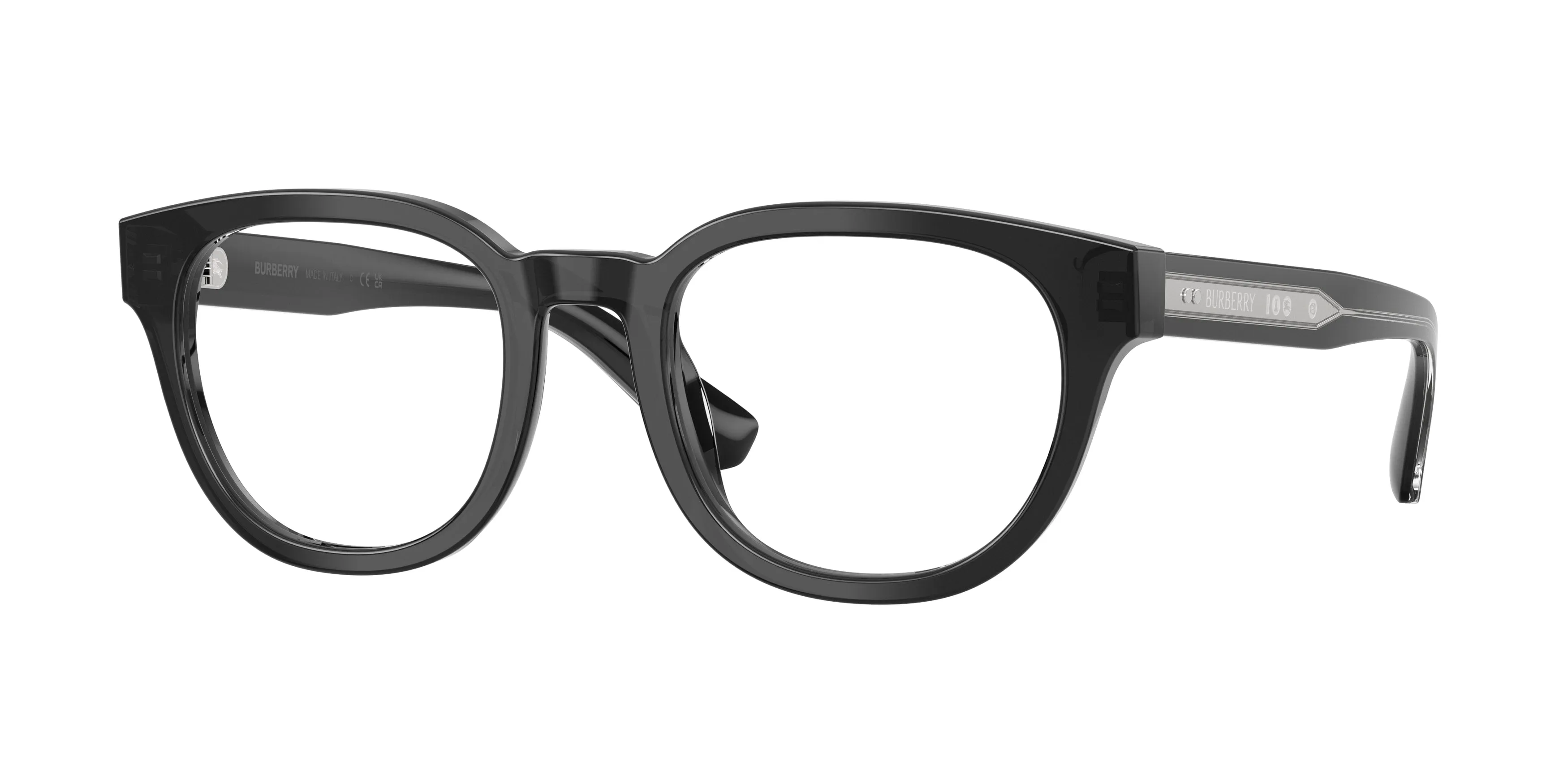 Burberry BE2454 4211 Montature da vista Acetato Grigio Trasparente Rotonda Normale - immagine 1