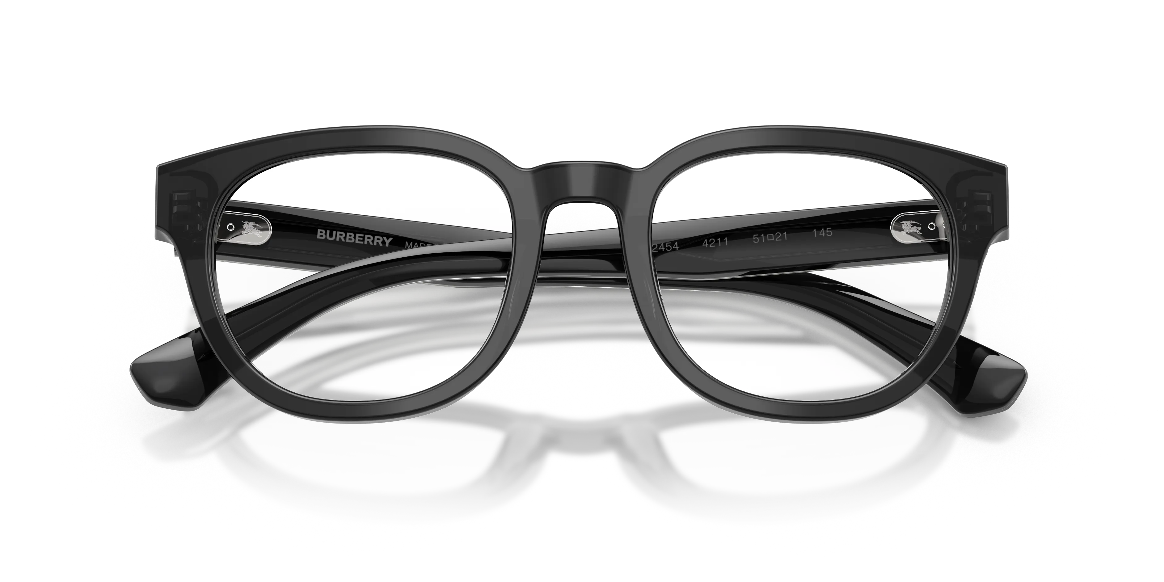 Burberry BE2454 4211 Montature da vista Acetato Grigio Trasparente Rotonda Normale - immagine 2